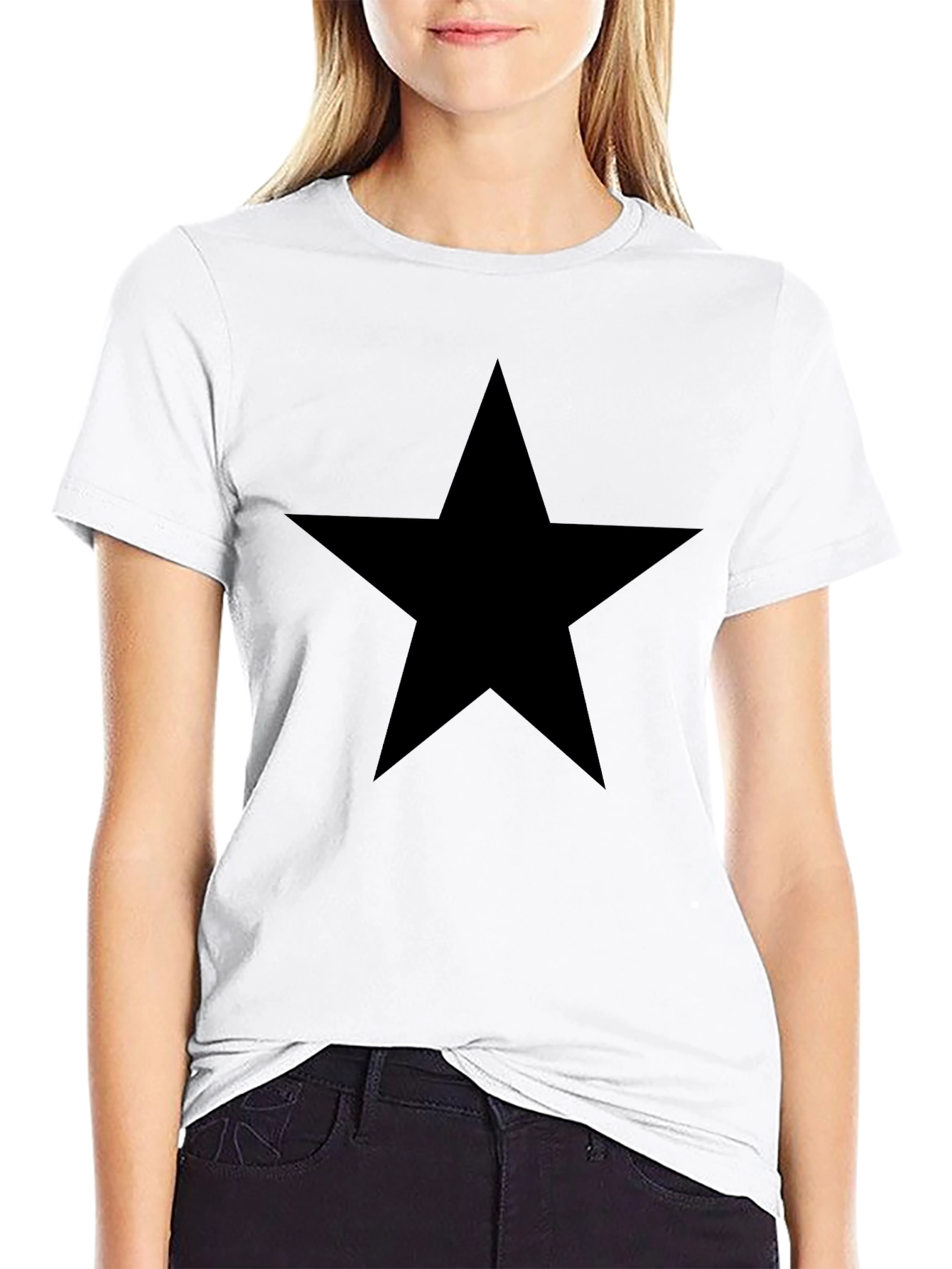 Black Star Graphic Tee - Modern Casual Style