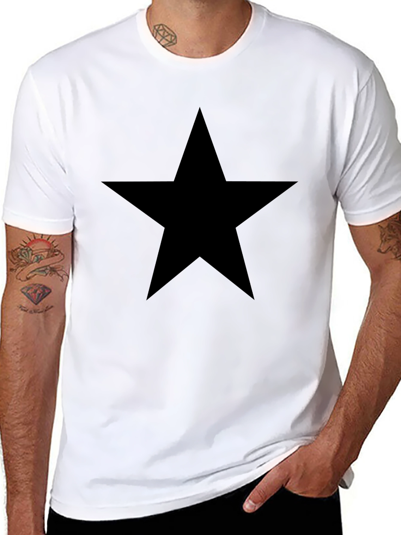 Black Star Graphic Tee - Modern Casual Style