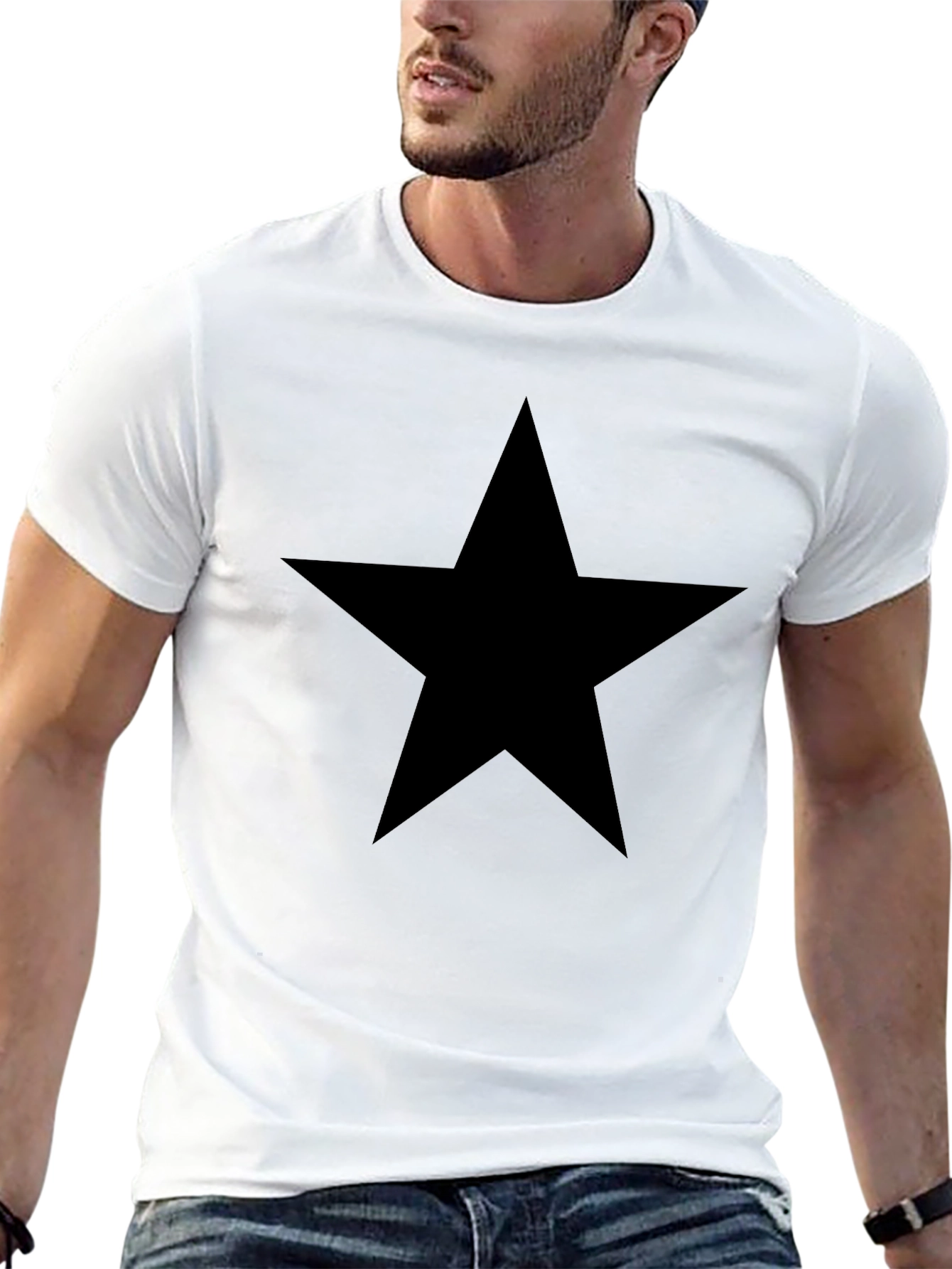 Black Star Graphic Tee - Modern Casual Style