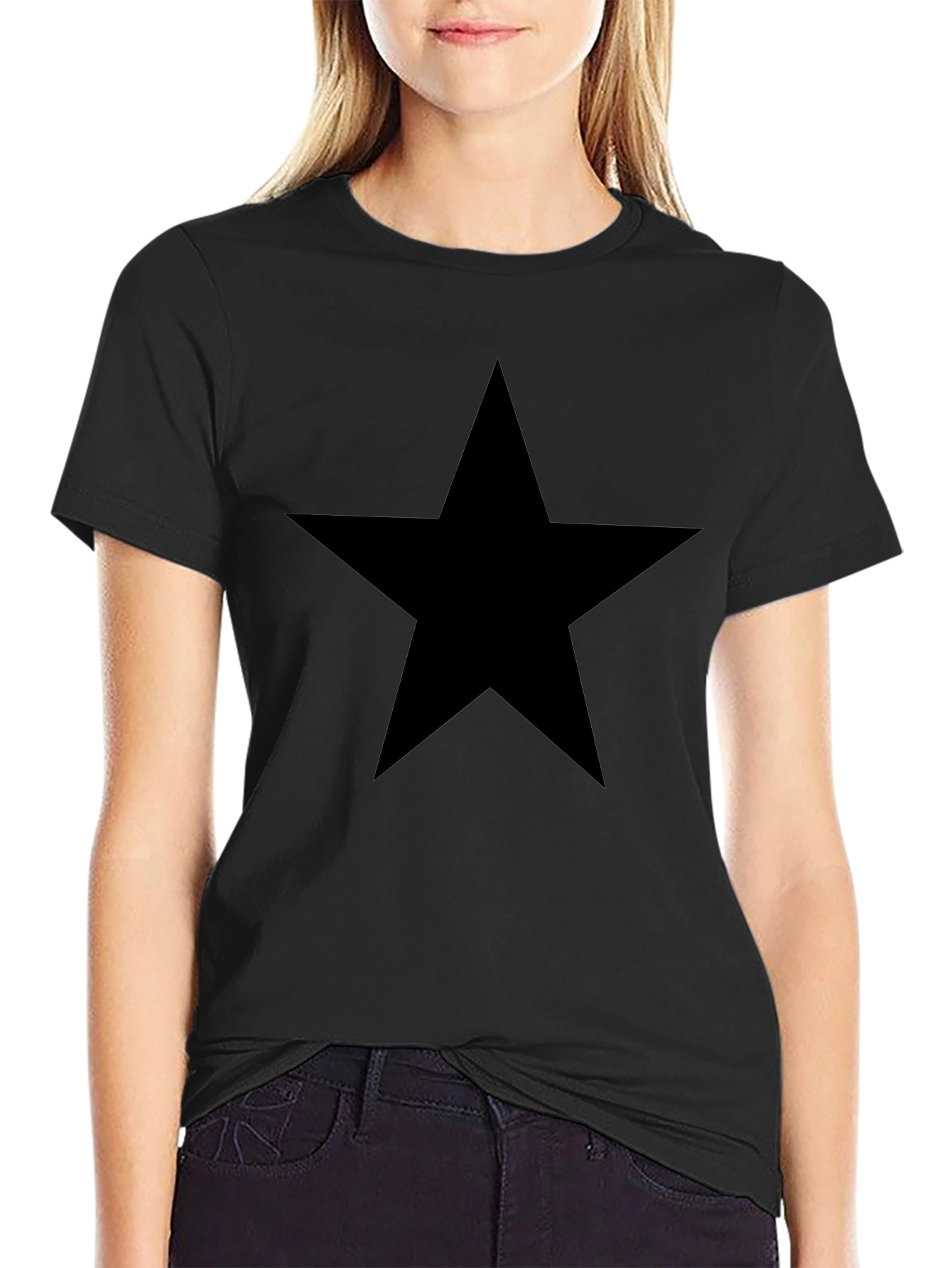 Black Star Graphic Tee - Modern Casual Style