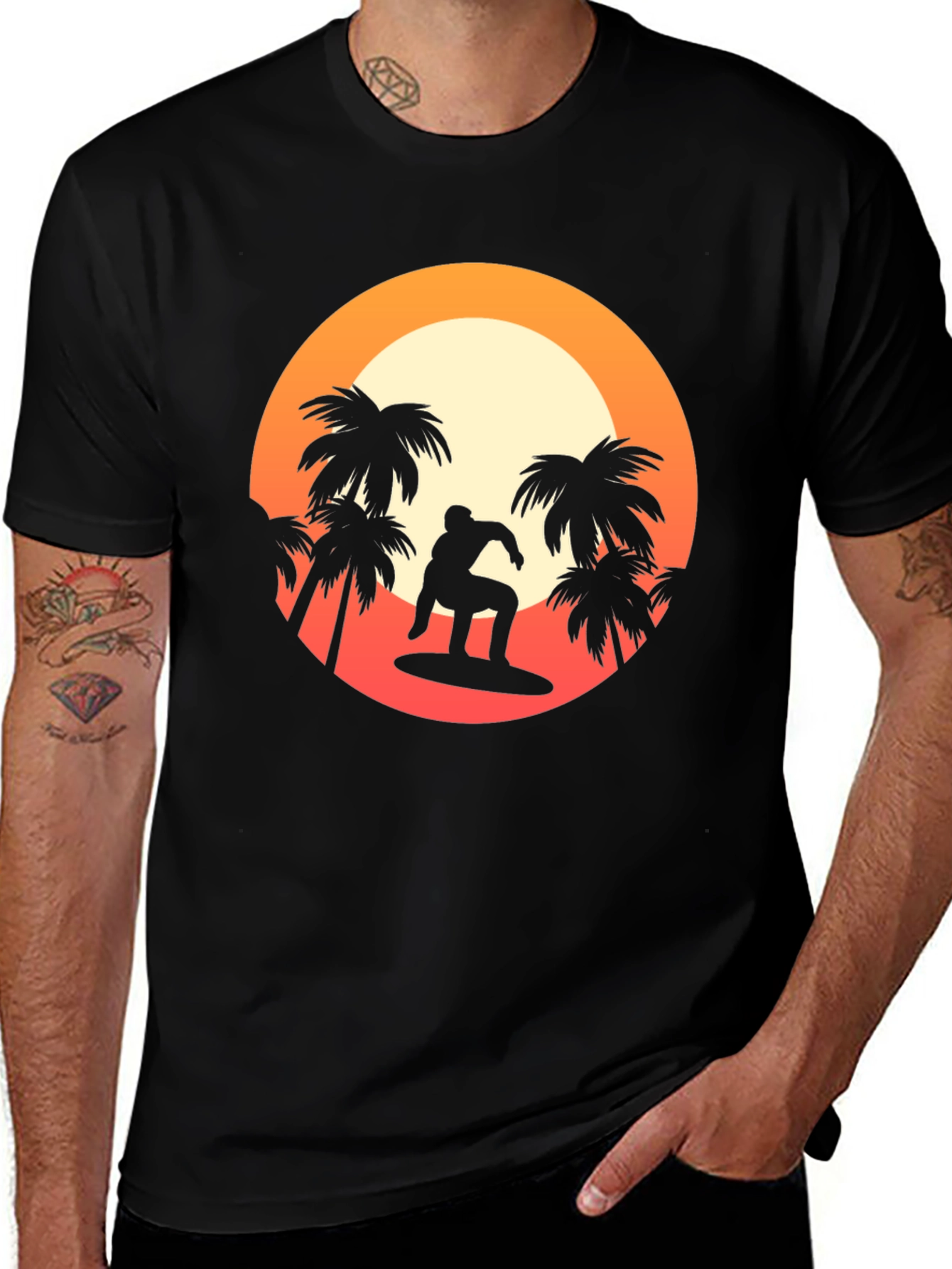 Sunset Surfer Graphic T-Shirt