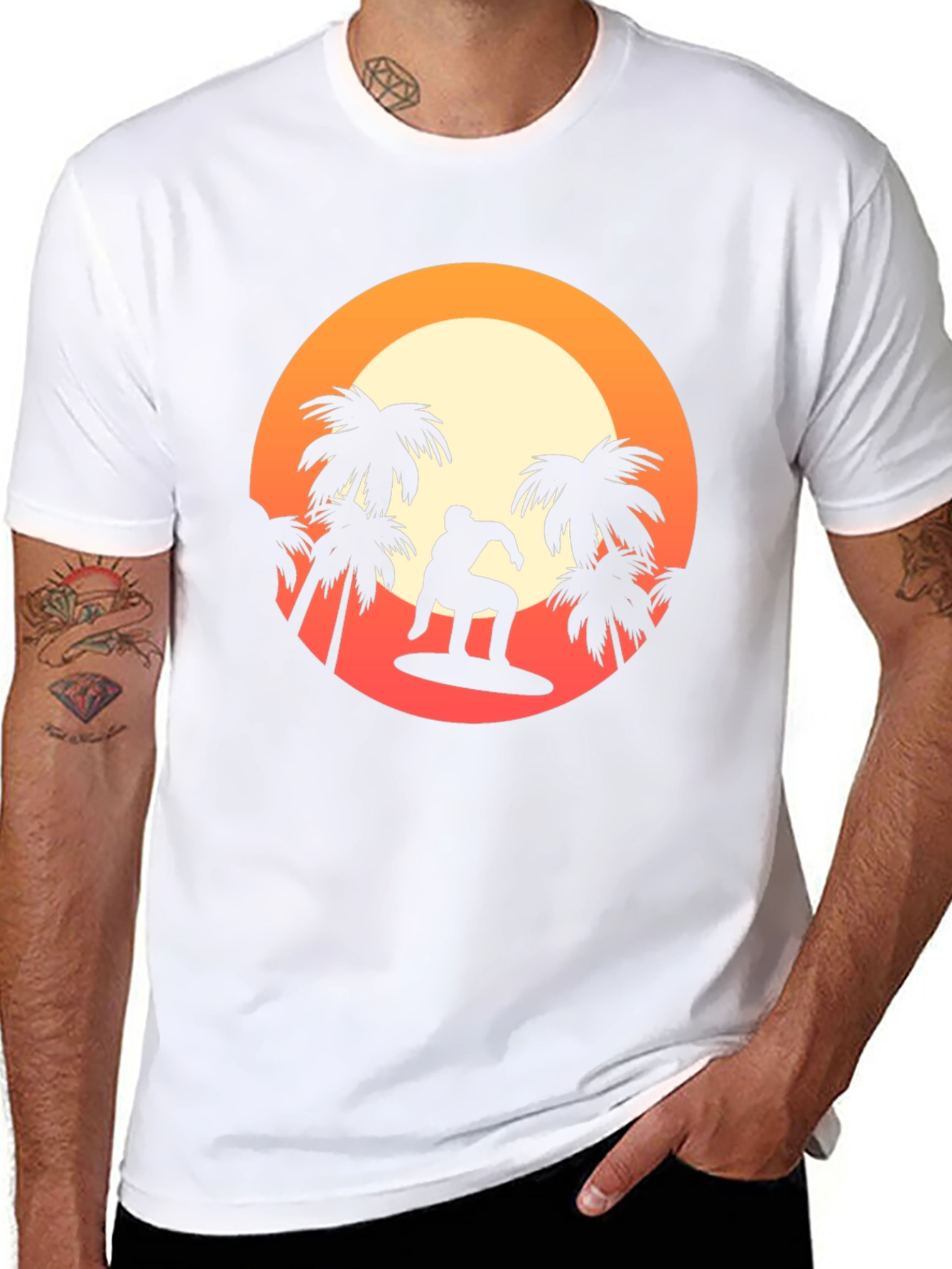 Sunset Surfer Graphic T-Shirt