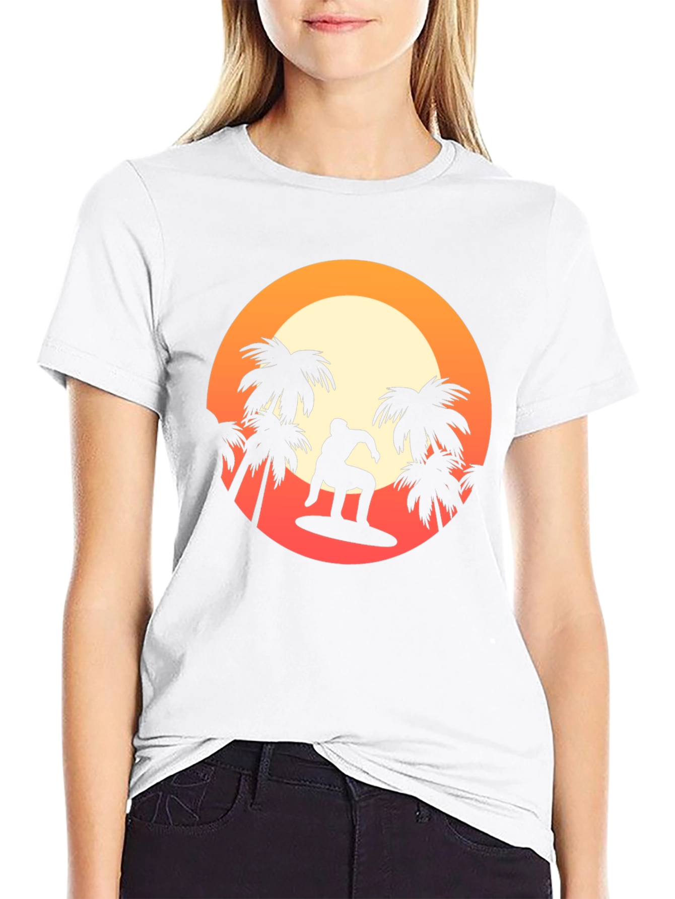 Sunset Surfer Graphic T-Shirt