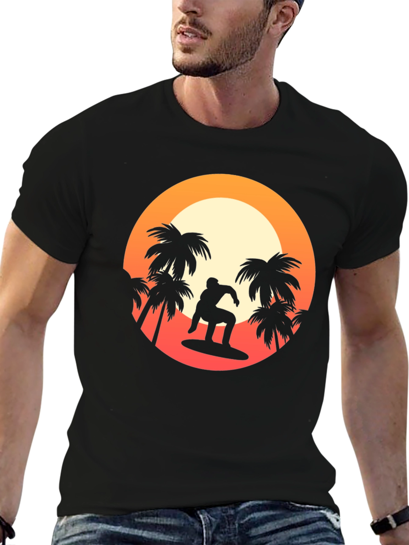 Sunset Surfer Graphic T-Shirt