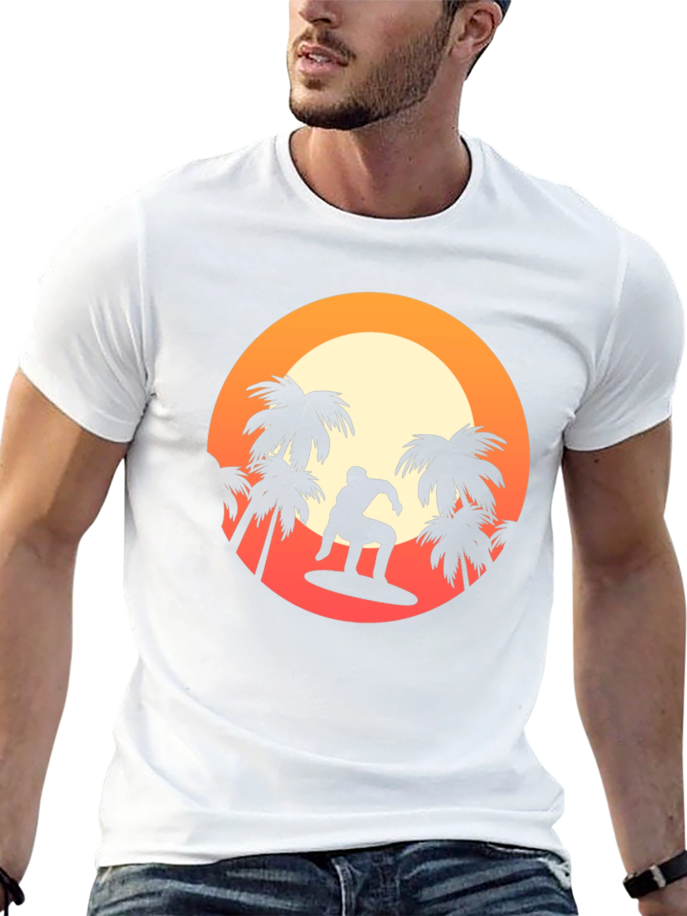 Sunset Surfer Graphic T-Shirt