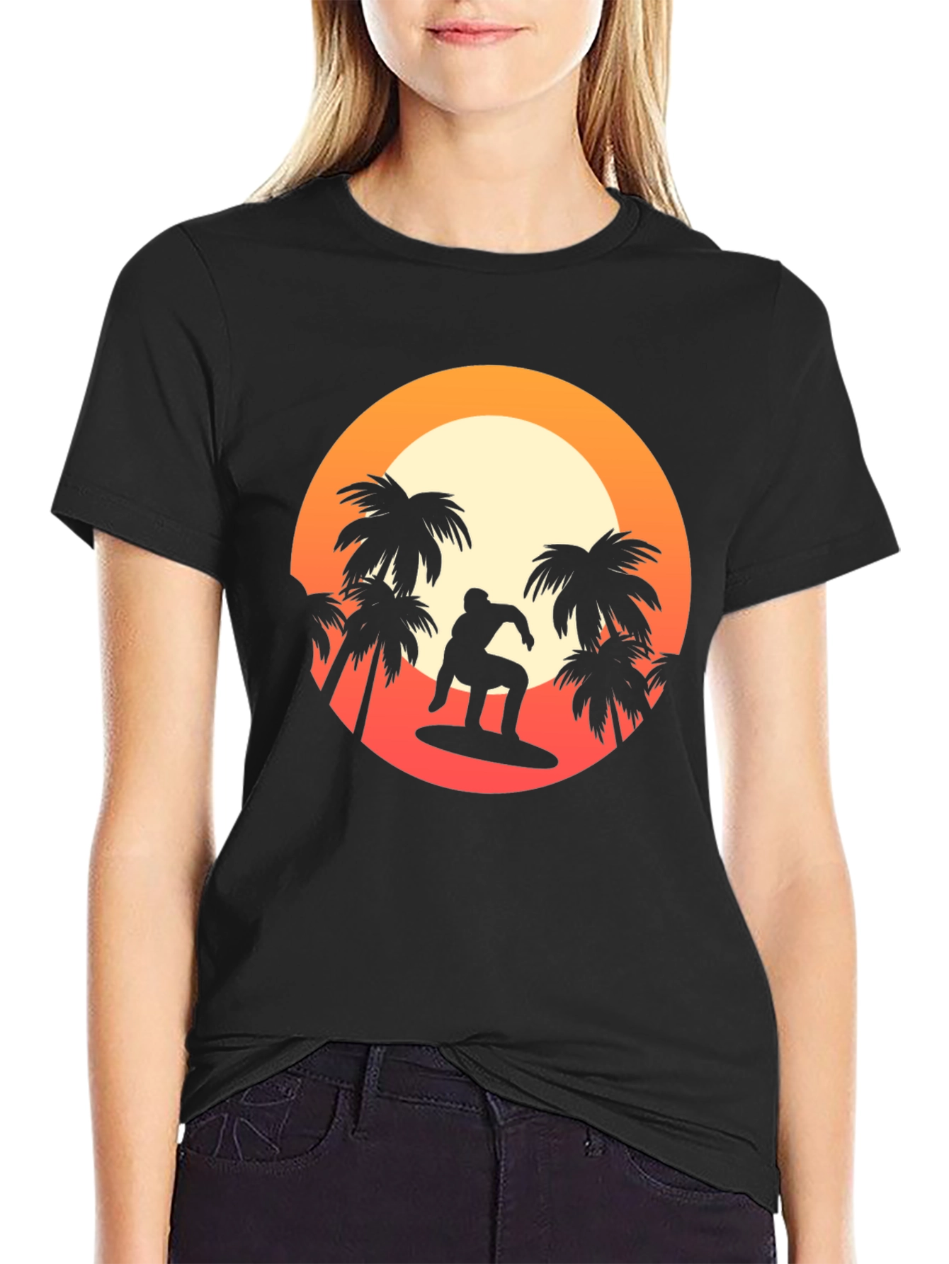 Sunset Surfer Graphic T-Shirt