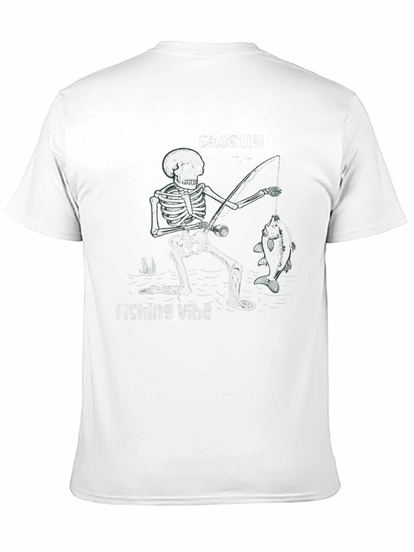 Ghostly Fishing Vibe Black T-Shirt