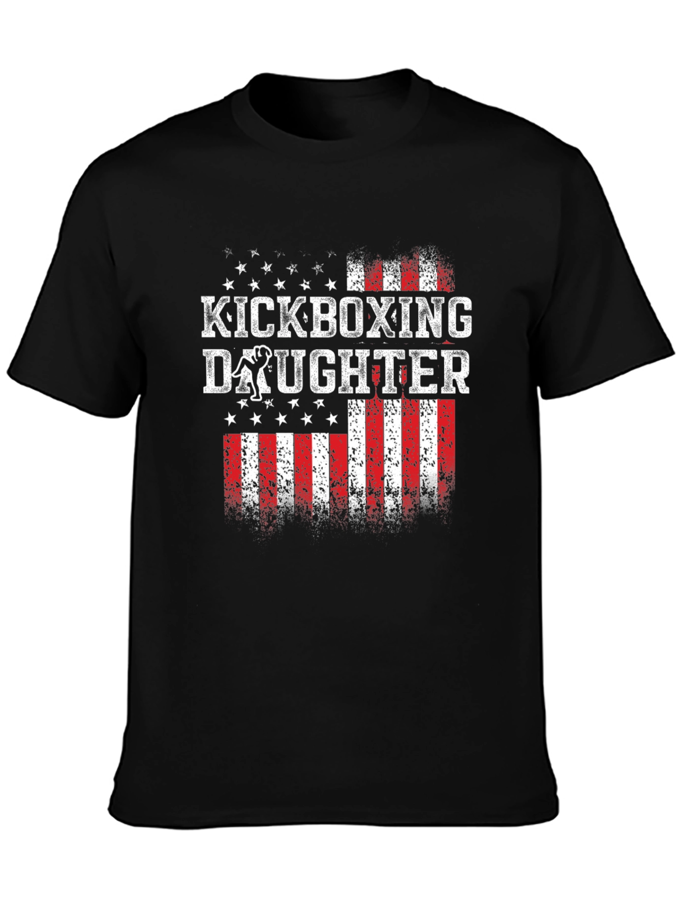 Kickboxing Daughter Patriotic T-Shirt