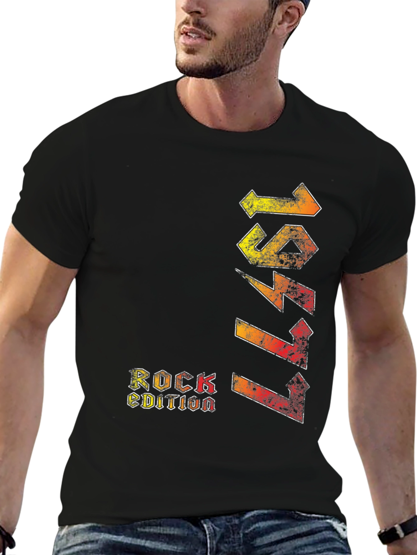1977 Rock Edition Black Graphic Tee