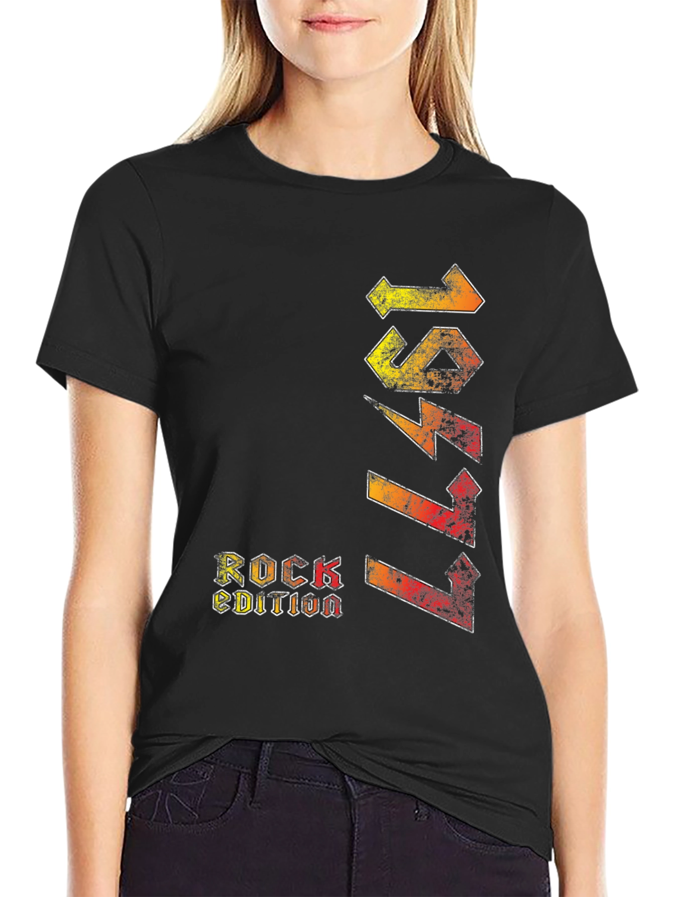 1977 Rock Edition Black Graphic Tee
