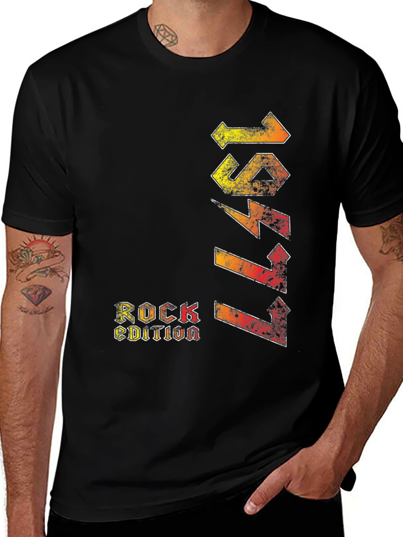 1977 Rock Edition Black Graphic Tee