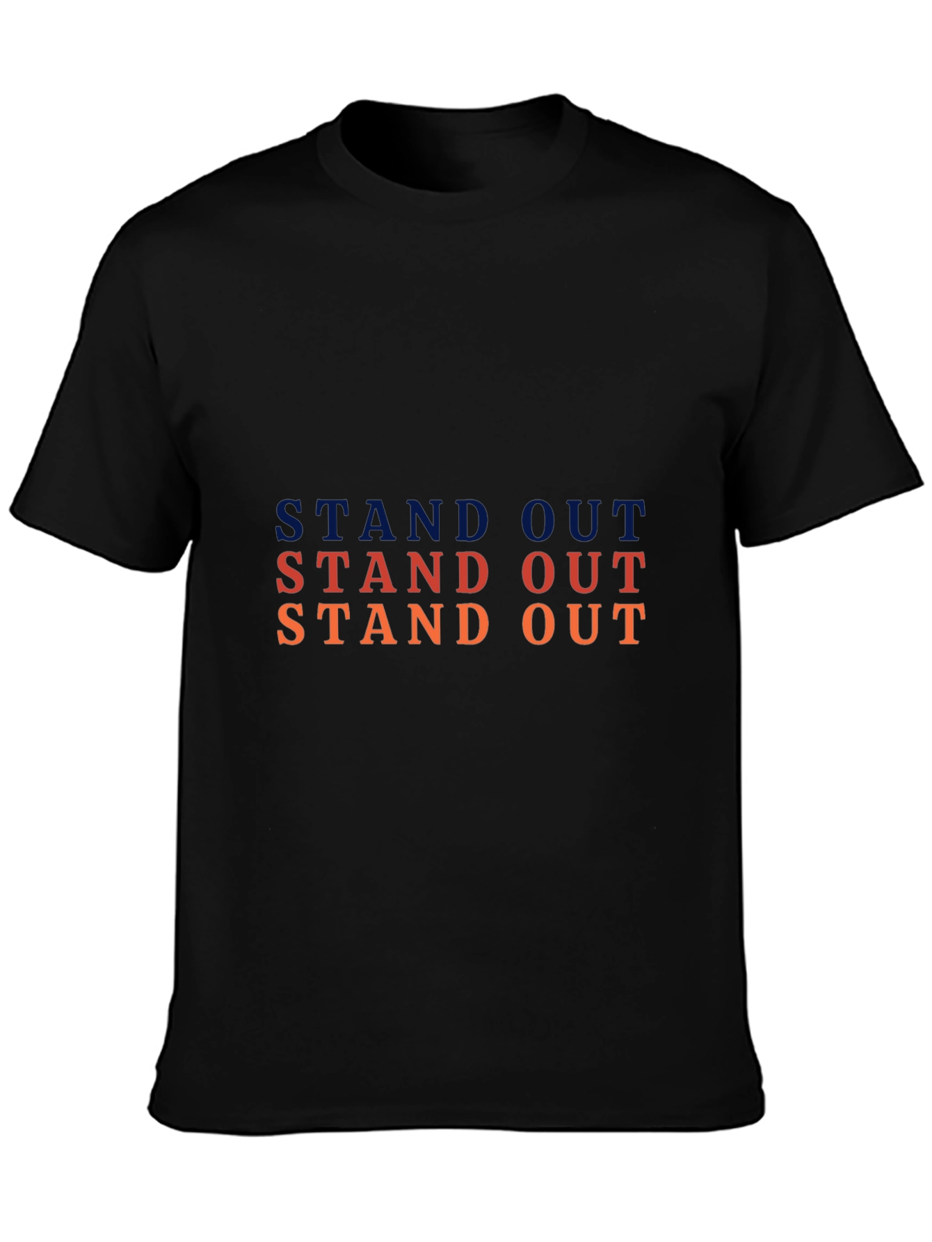 Stand Out Graphic Tee - Black Casual T-Shirt