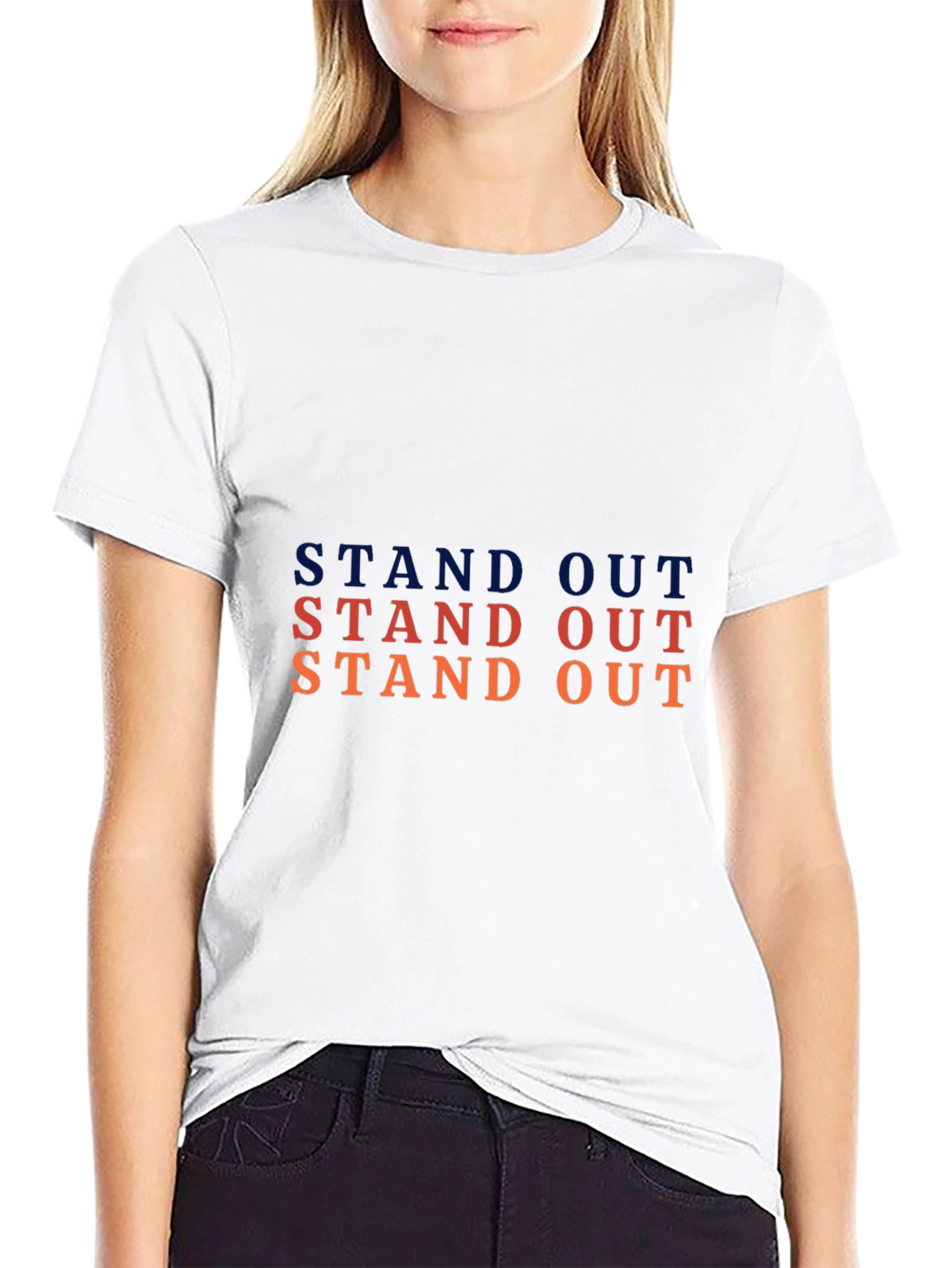 Stand Out Graphic Tee - Black Casual T-Shirt