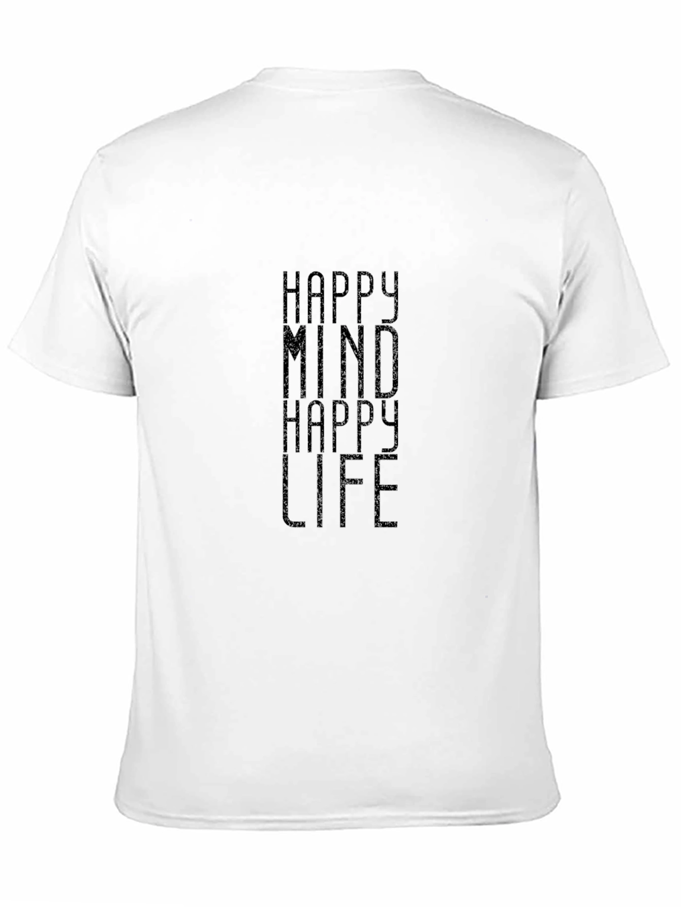 Happy Mind Happy Life Graphic Tee - Black