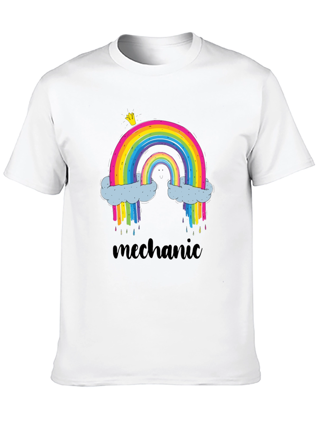 Rainbow Mechanic Graphic T-Shirt - Black