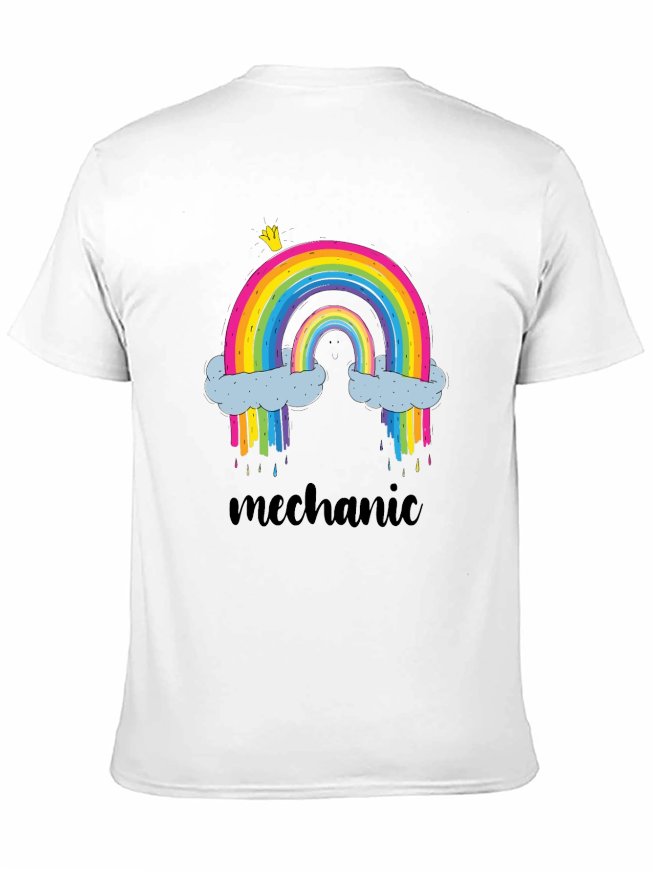 Rainbow Mechanic Graphic T-Shirt - Black