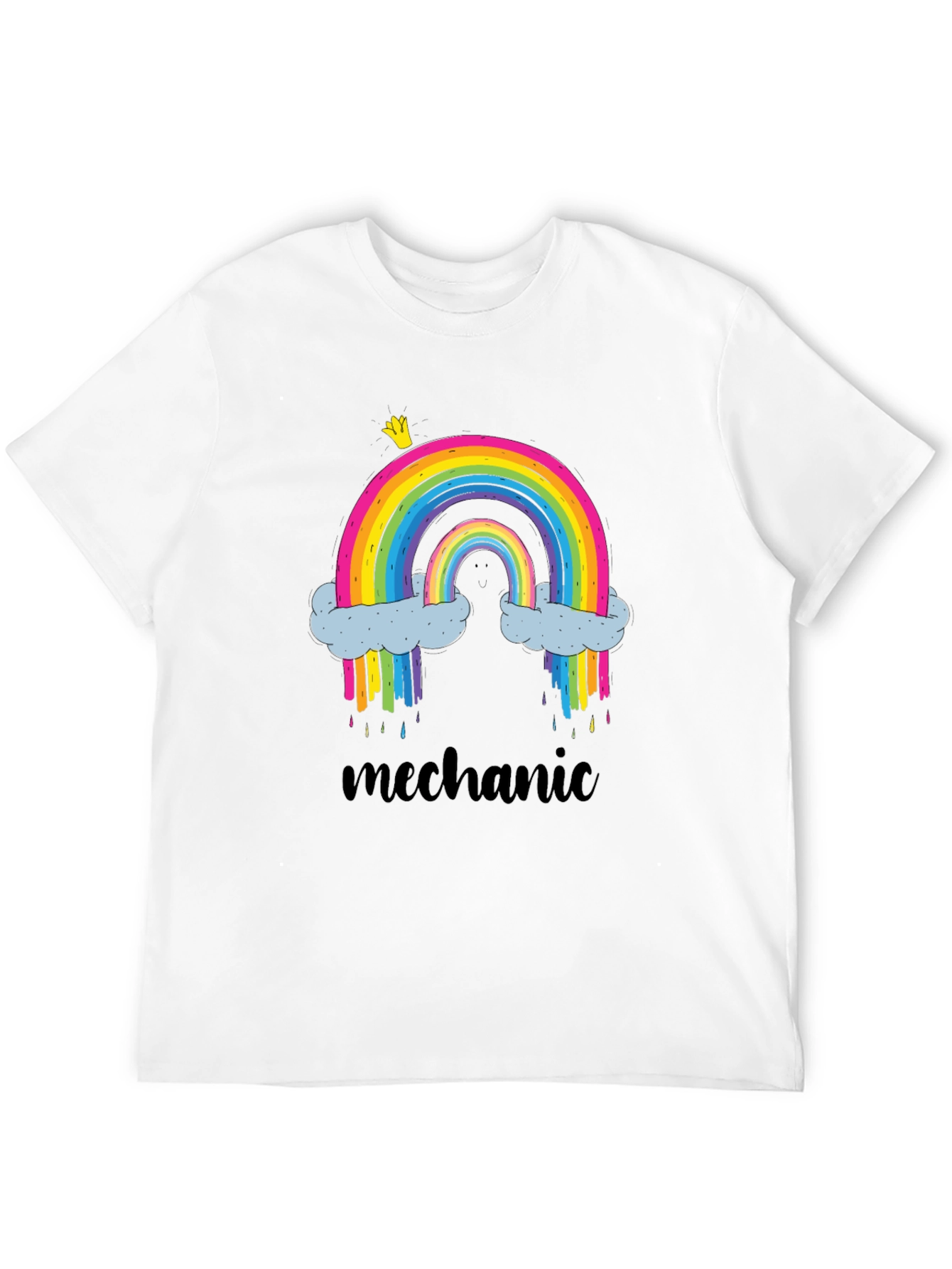 Rainbow Mechanic Graphic T-Shirt - Black