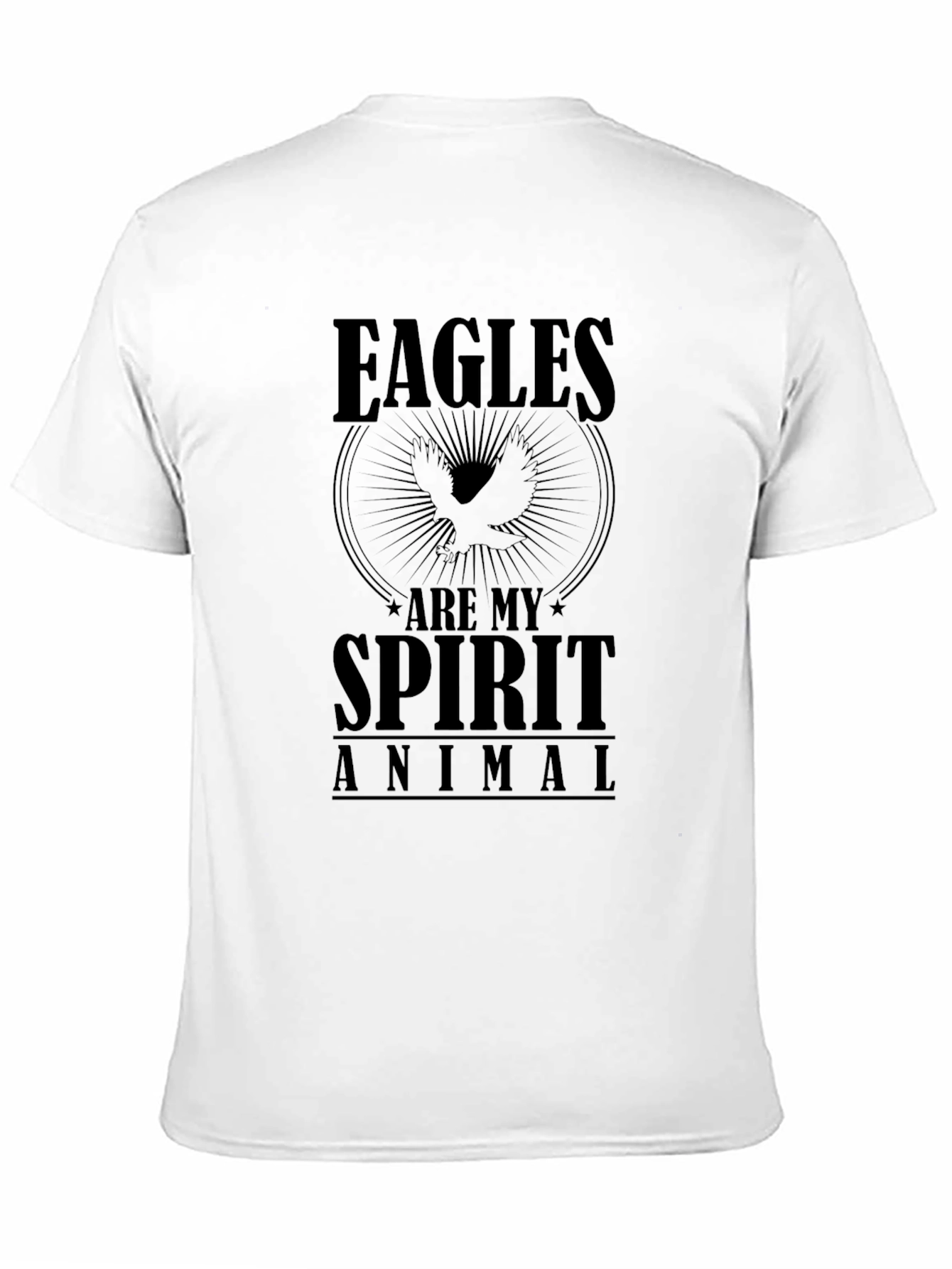 Eagles Are My Spirit Animal Black Graphic T-Shirt