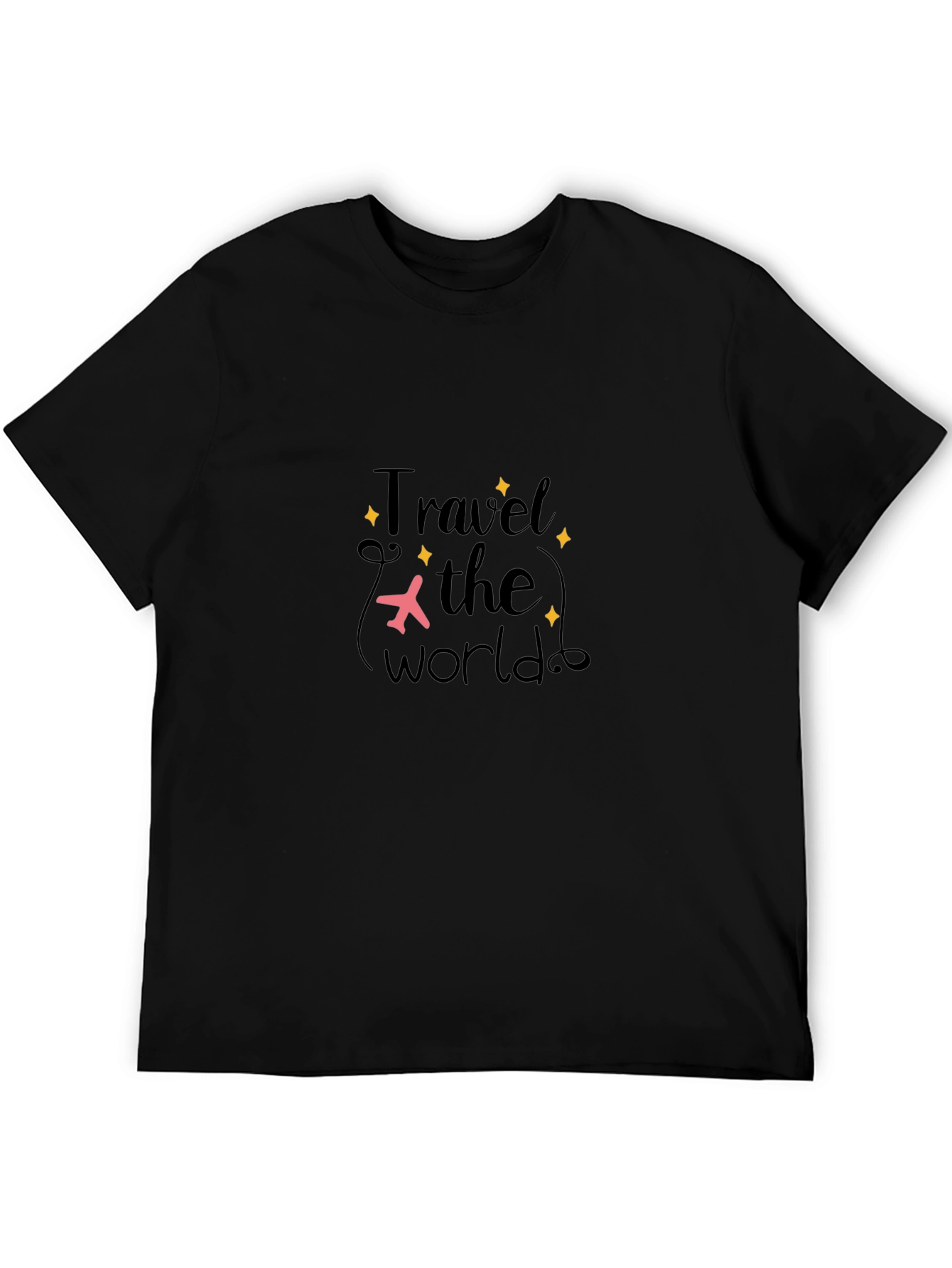Travel The World Graphic T-Shirt - Black