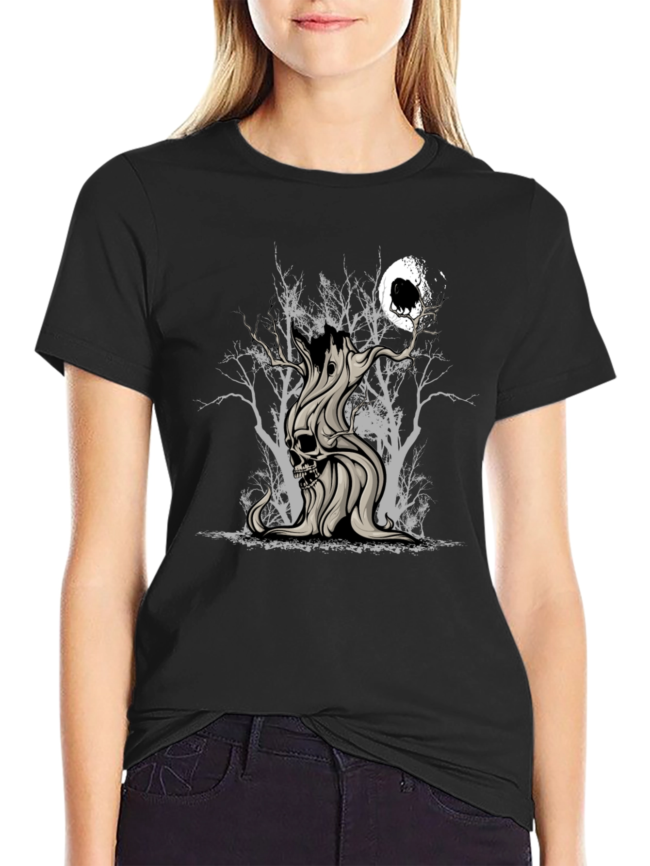 Skull Tree Graphic T-Shirt