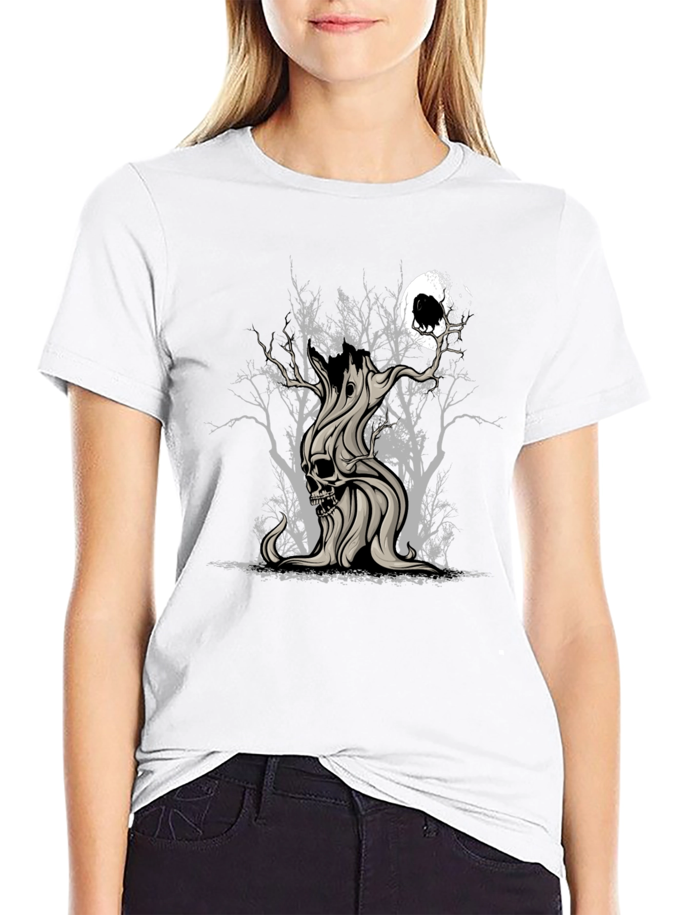 Skull Tree Graphic T-Shirt
