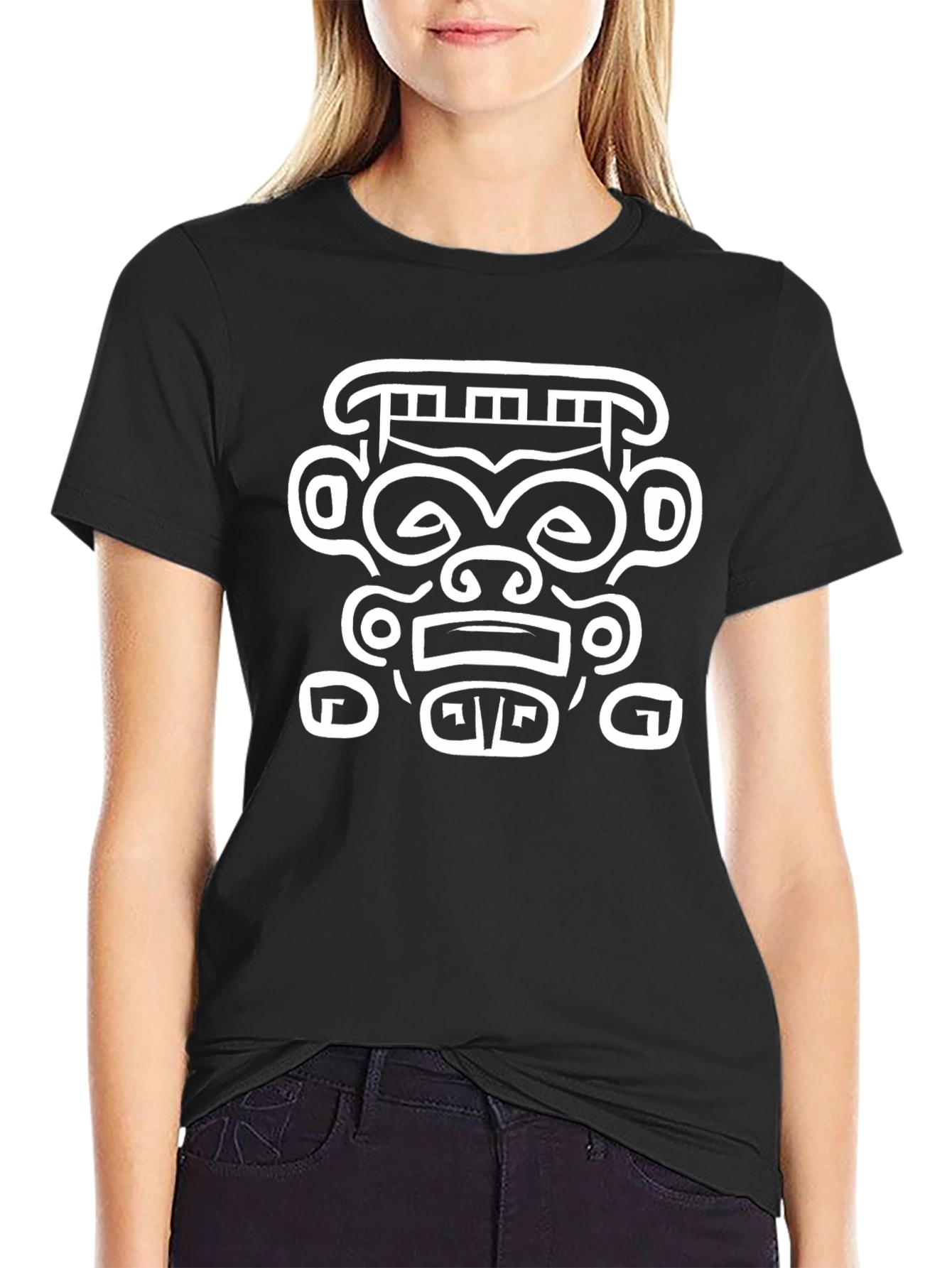 Aztec Design Black T-Shirt