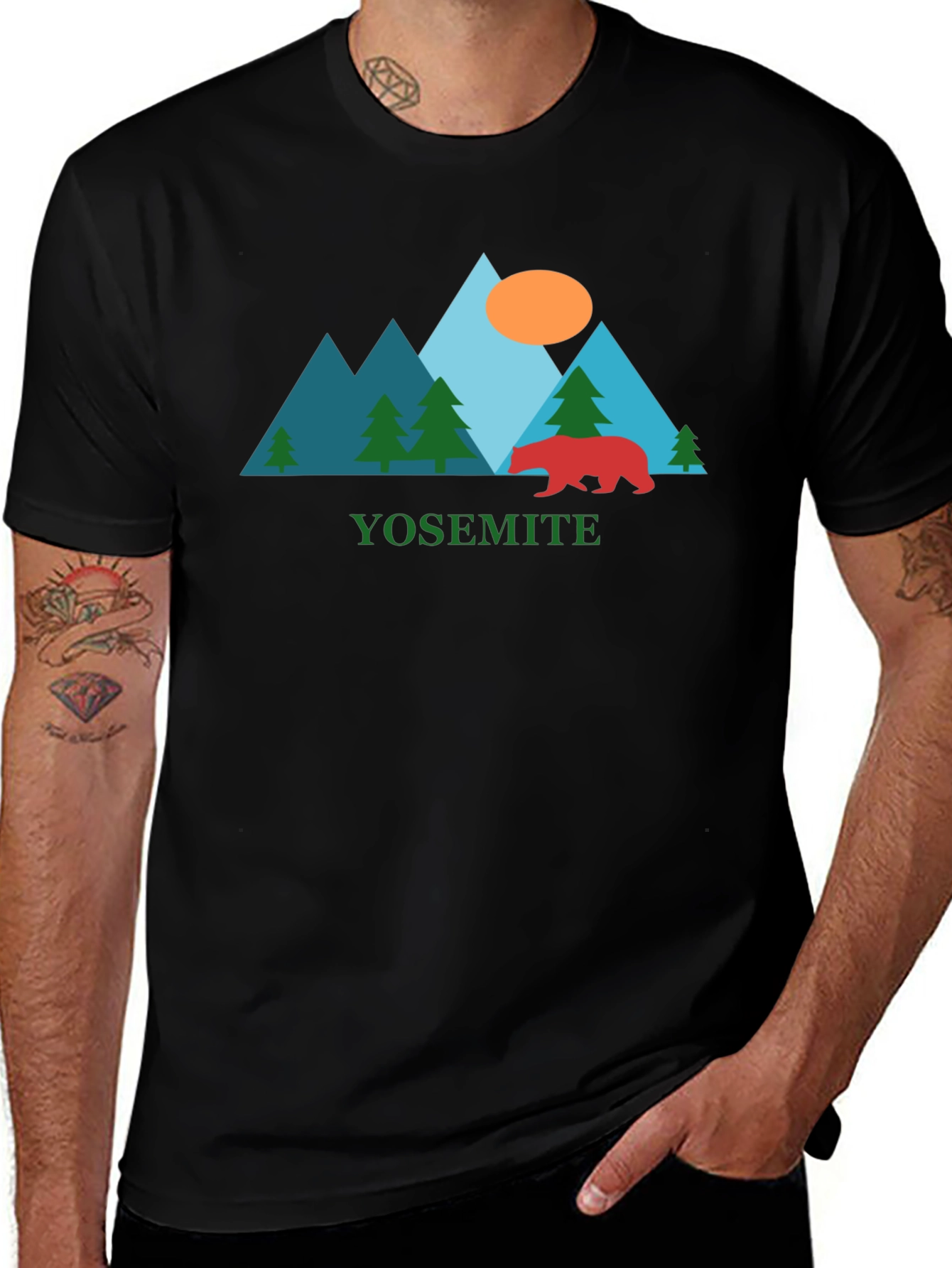Yosemite Graphic Tee - Bear & Mountain Design