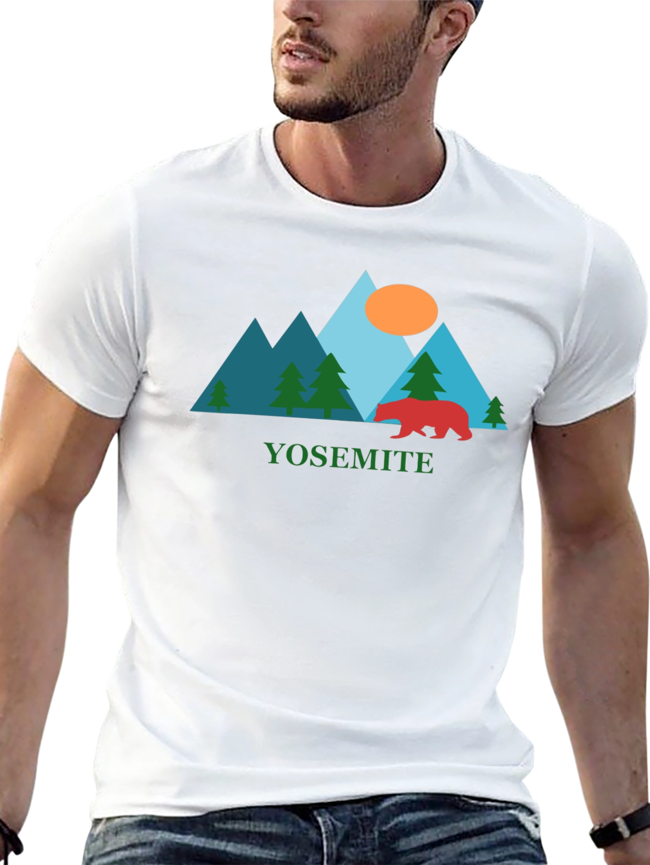 Yosemite Graphic Tee - Bear & Mountain Design