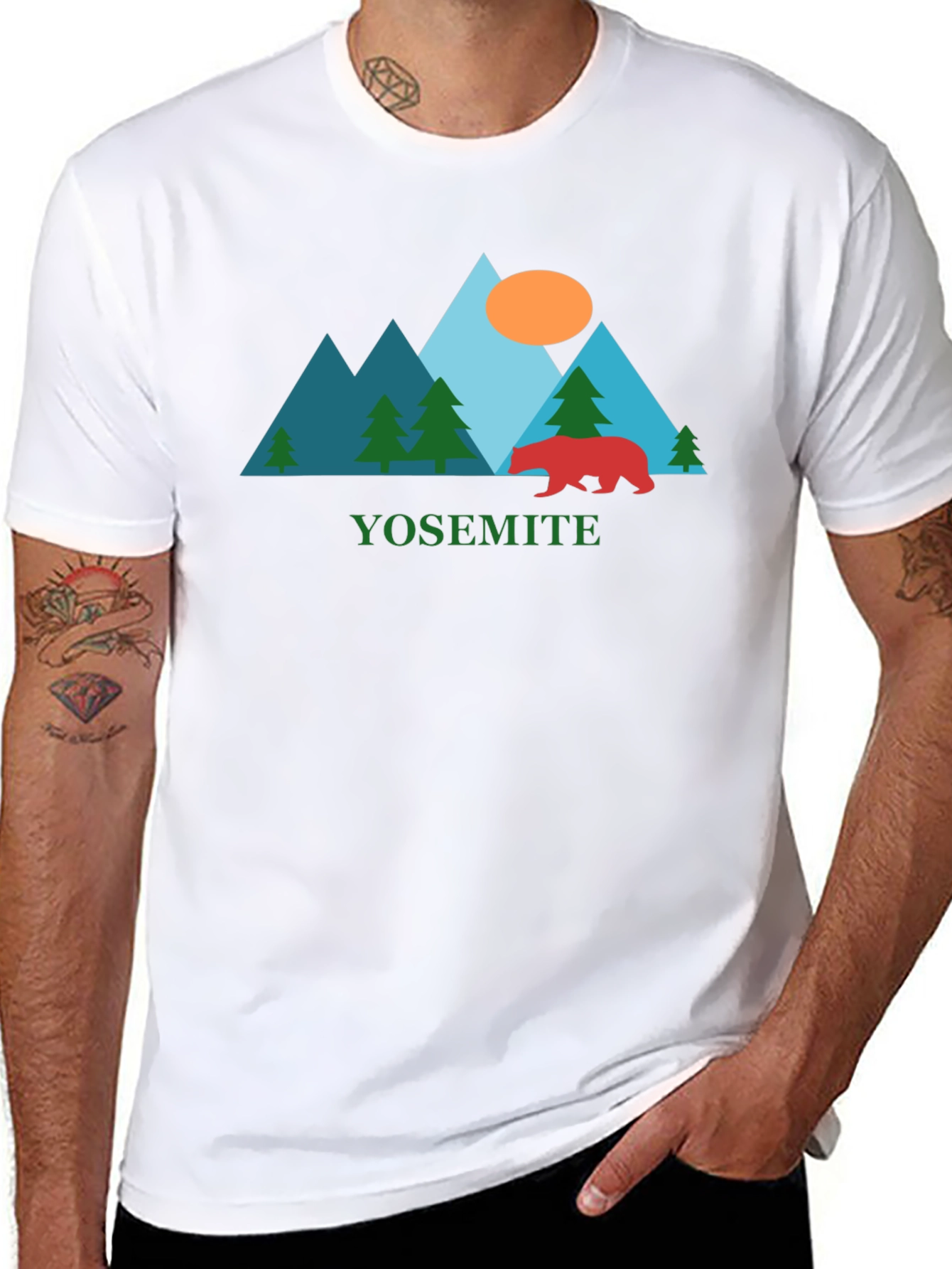 Yosemite Graphic Tee - Bear & Mountain Design