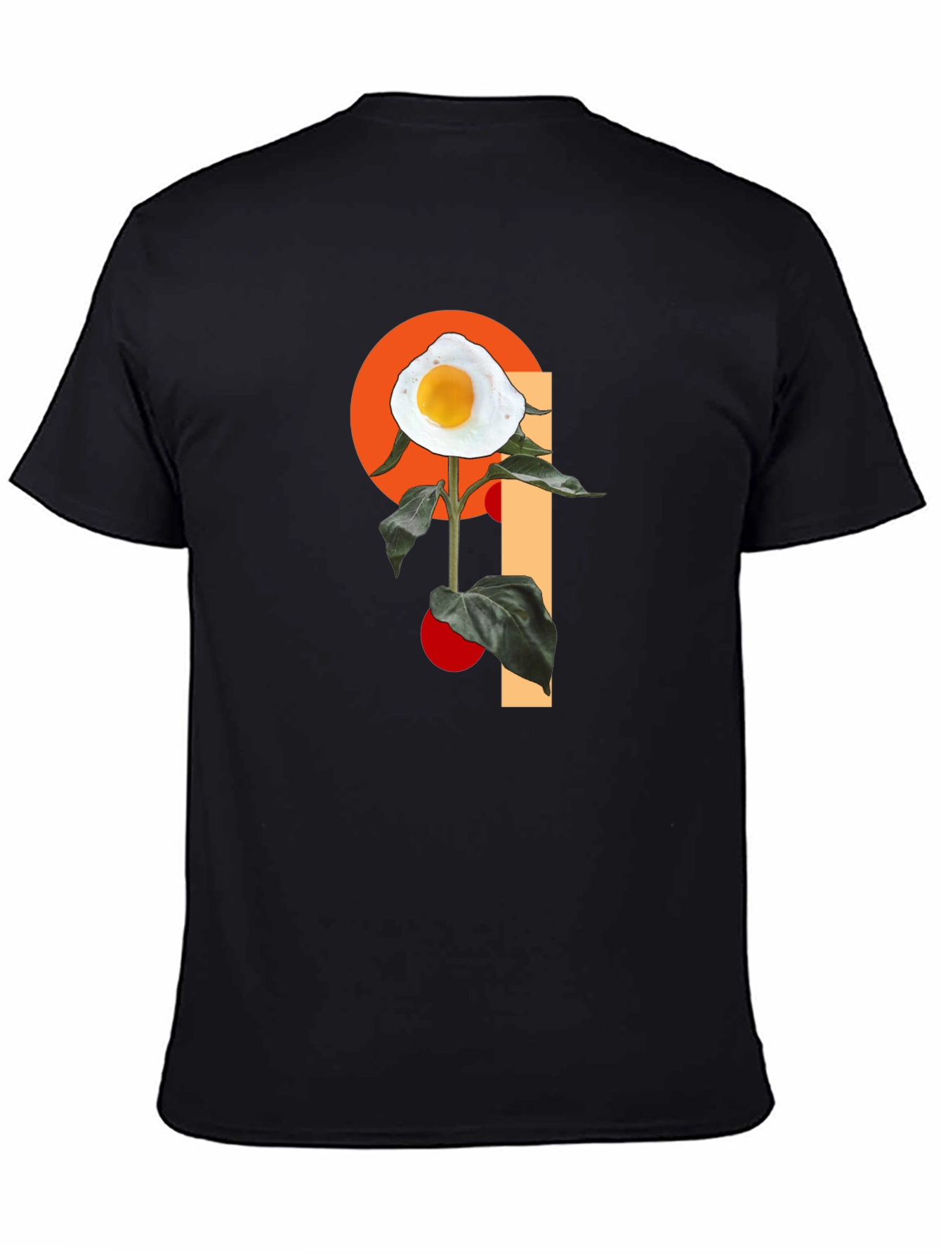 Egg Flower Graphic T-Shirt - Black