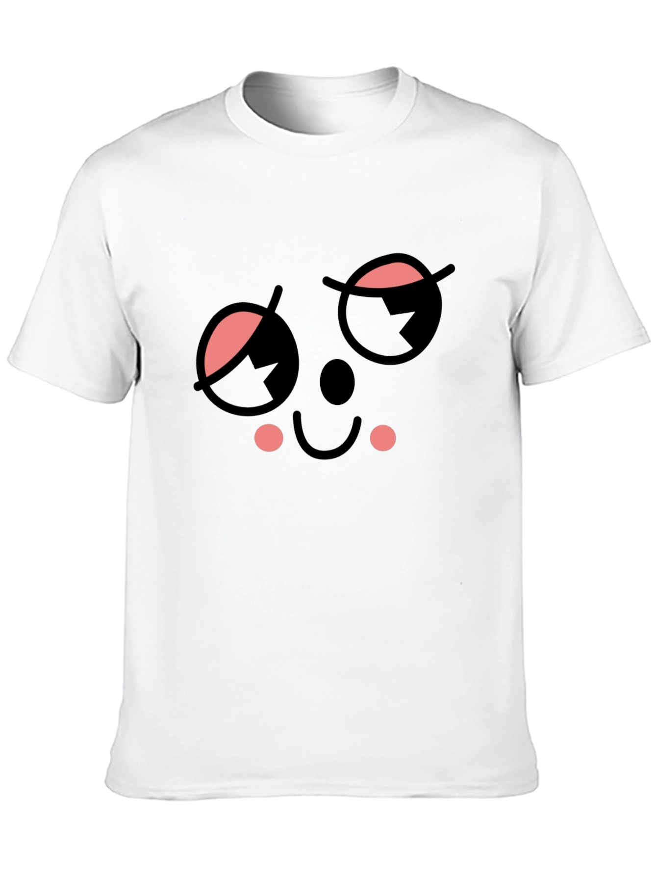 Whimsical Wink Face Black Tee
