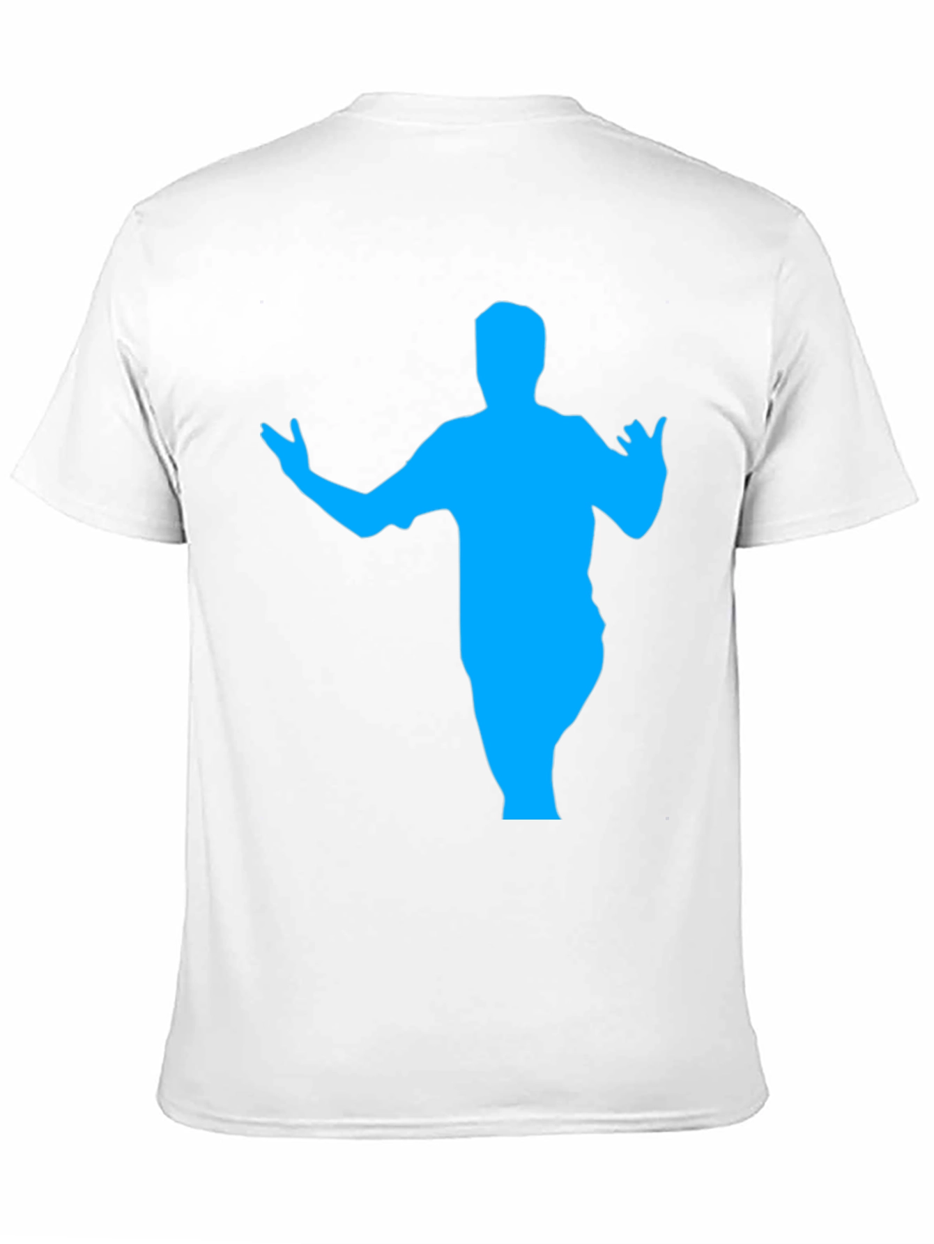 Silhouette Graphic Tee - Bold Blue Design on Black