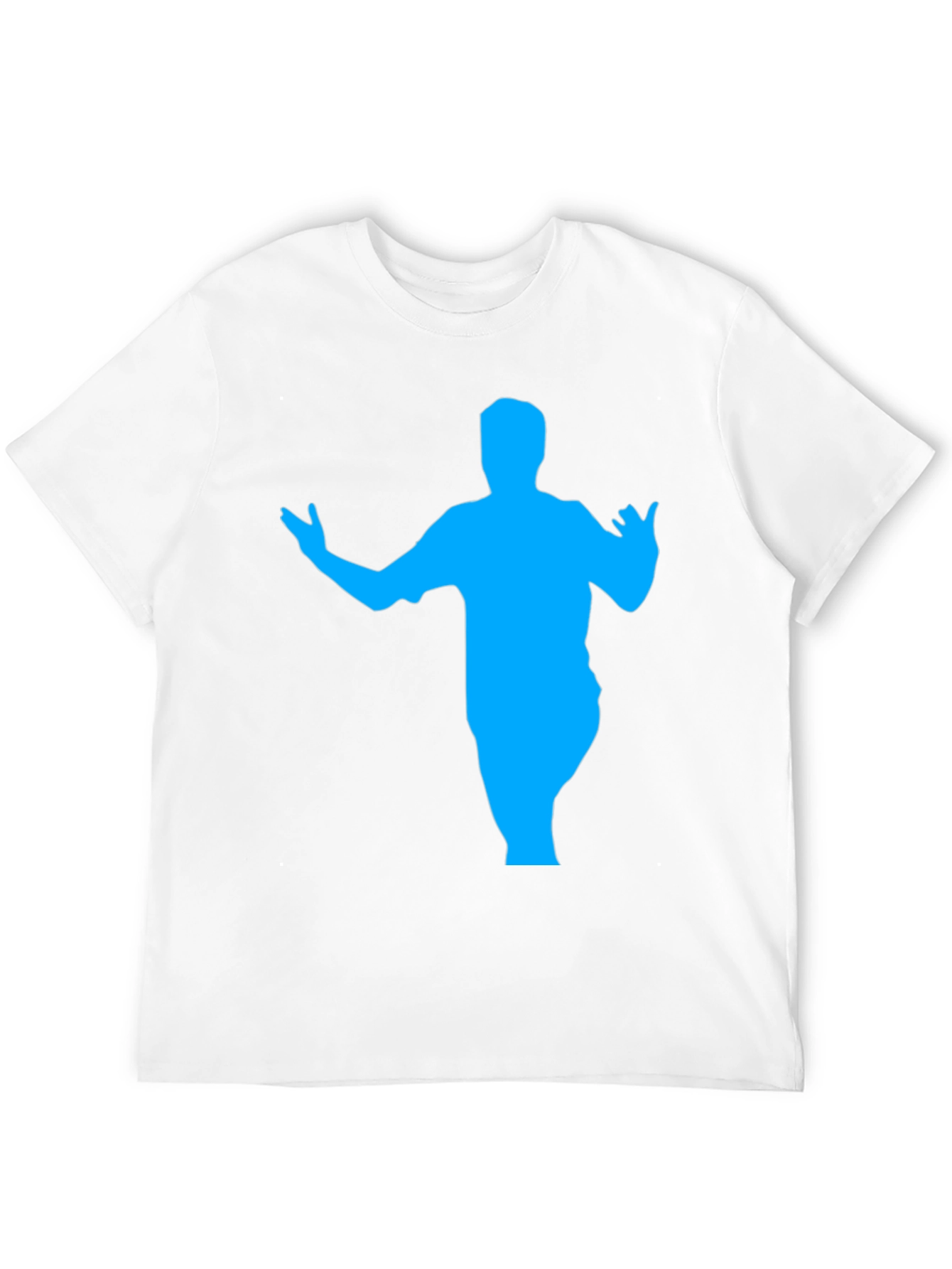 Silhouette Graphic Tee - Bold Blue Design on Black