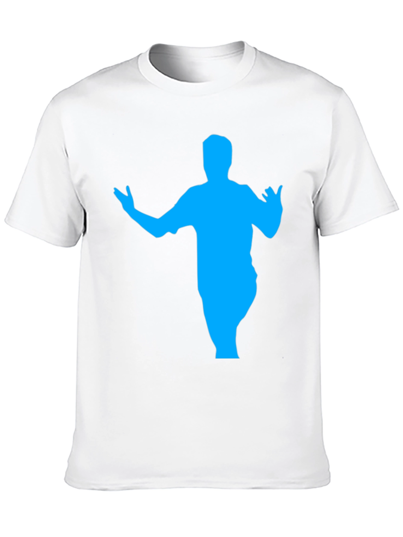 Silhouette Graphic Tee - Bold Blue Design on Black