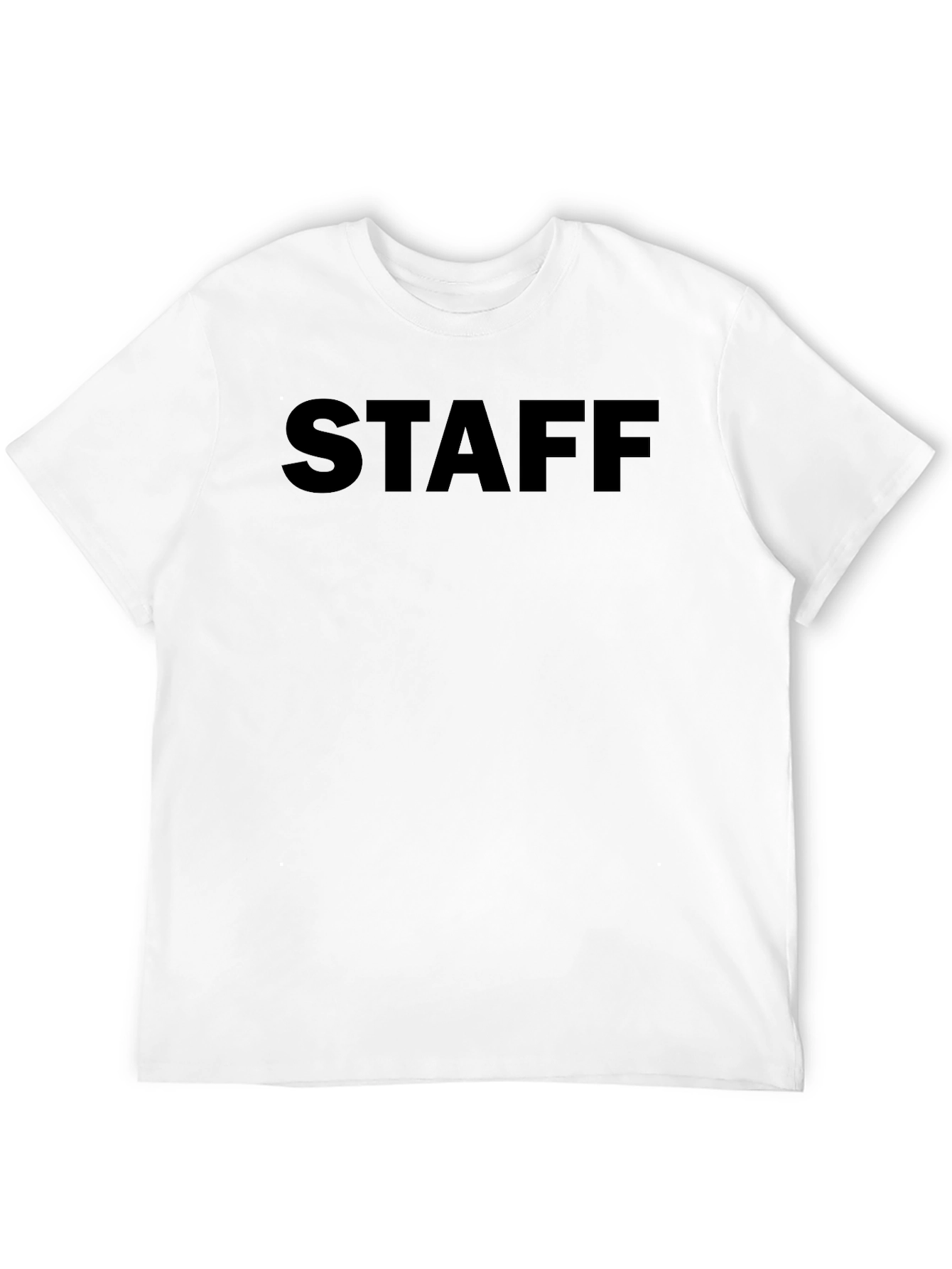 Staff T-Shirt Black Crew Neck Cotton Blend