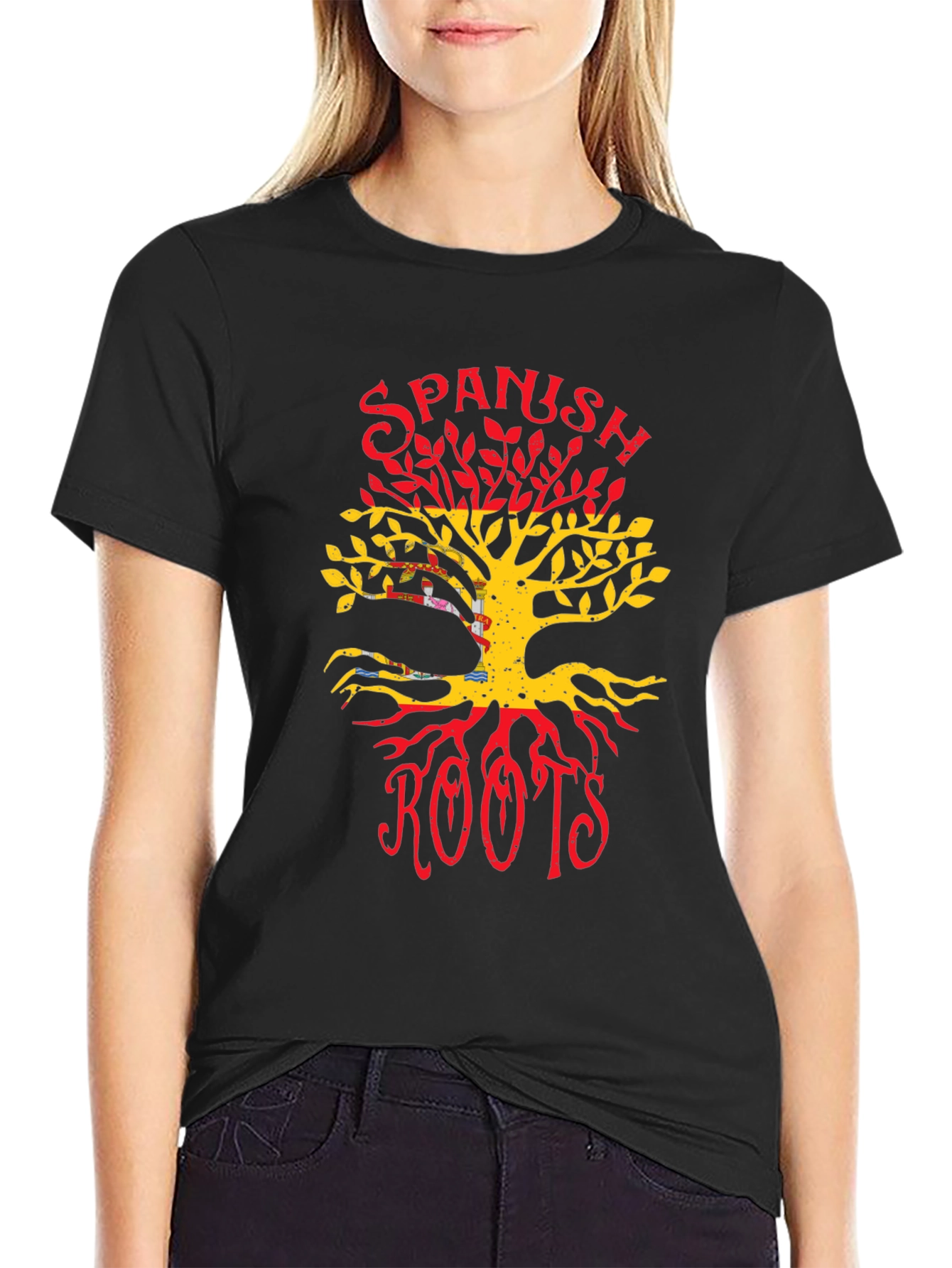Spanish Roots T-Shirt - Spain Flag Tree