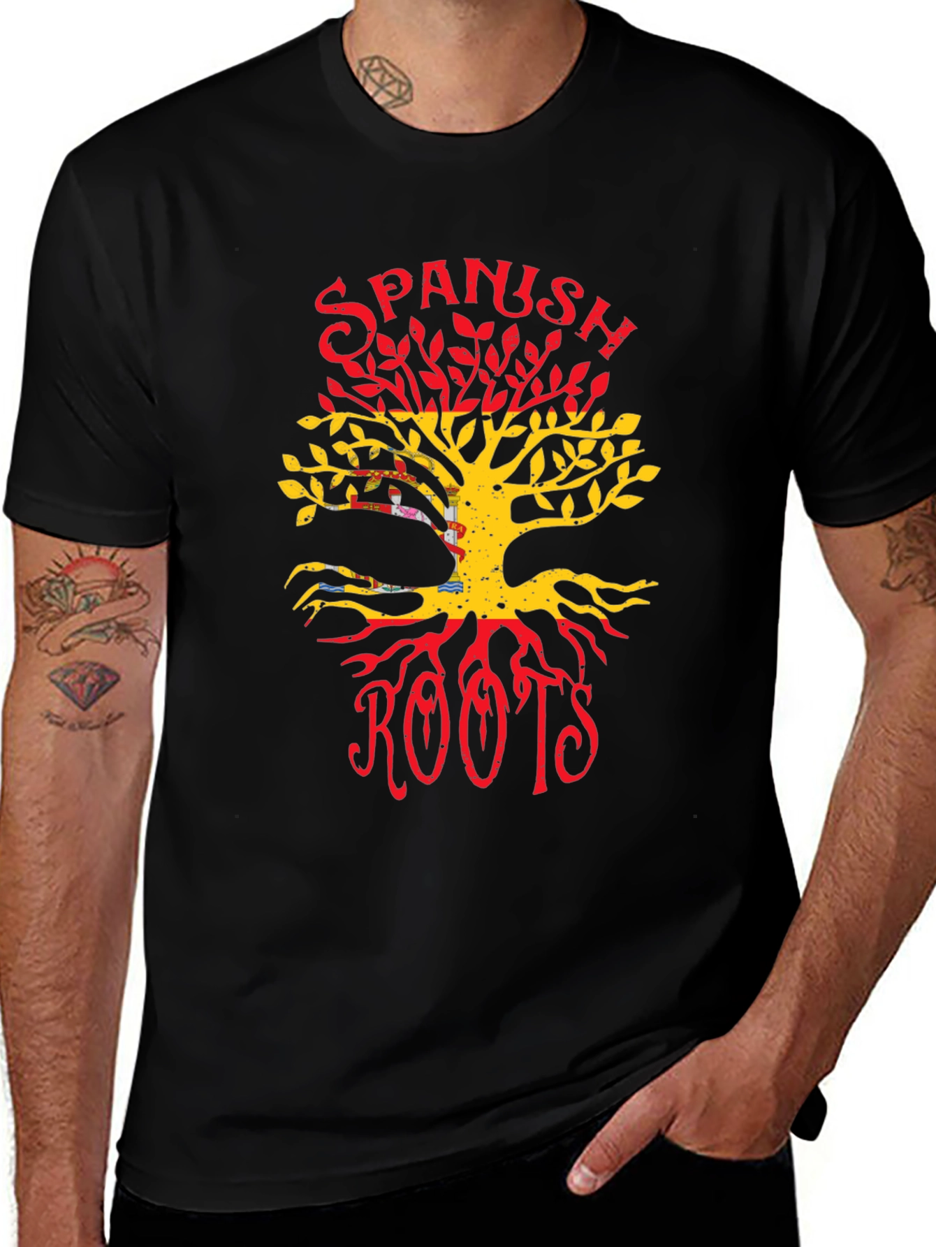 Spanish Roots T-Shirt - Spain Flag Tree