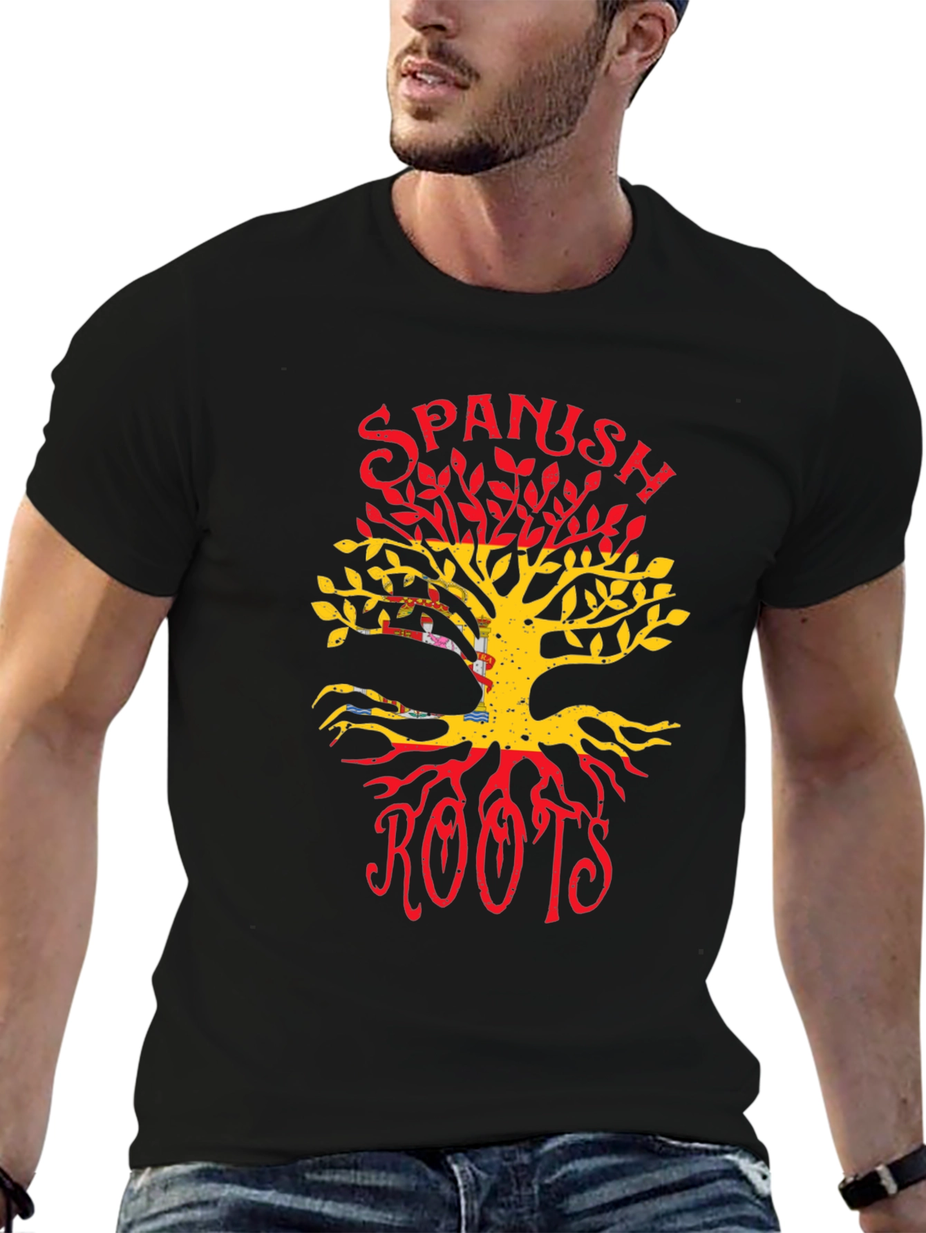 Spanish Roots T-Shirt - Spain Flag Tree
