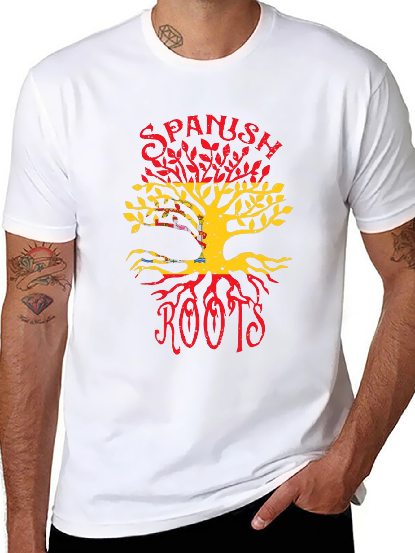 Spanish Roots T-Shirt - Spain Flag Tree