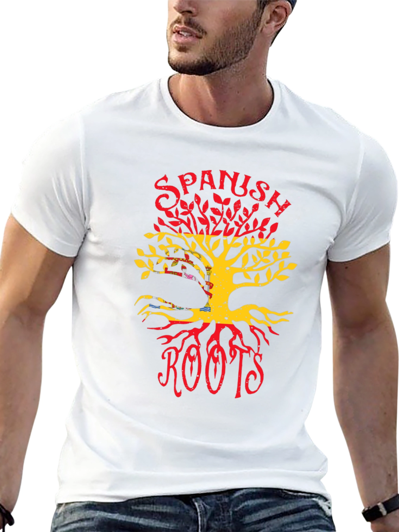 Spanish Roots T-Shirt - Spain Flag Tree