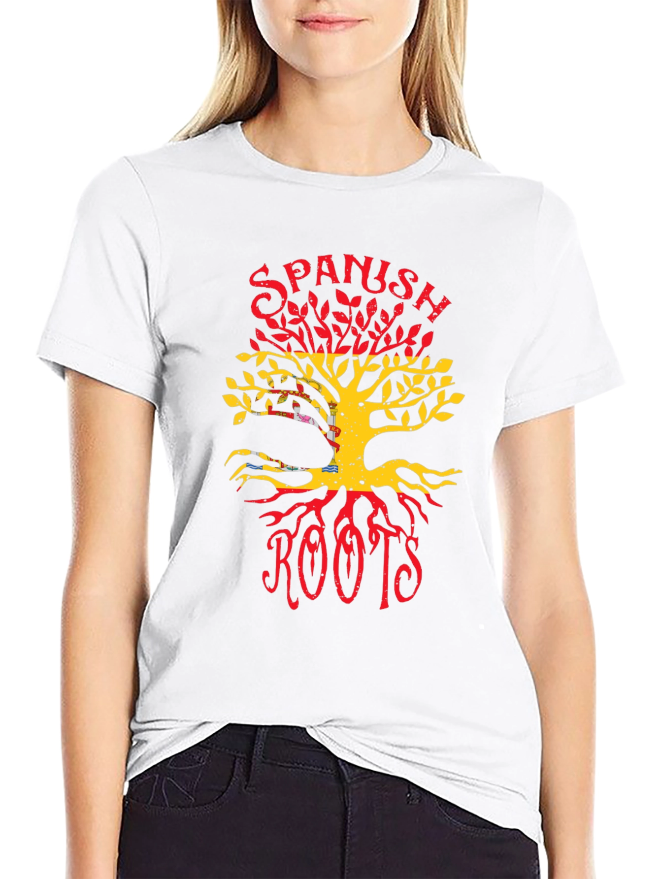 Spanish Roots T-Shirt - Spain Flag Tree