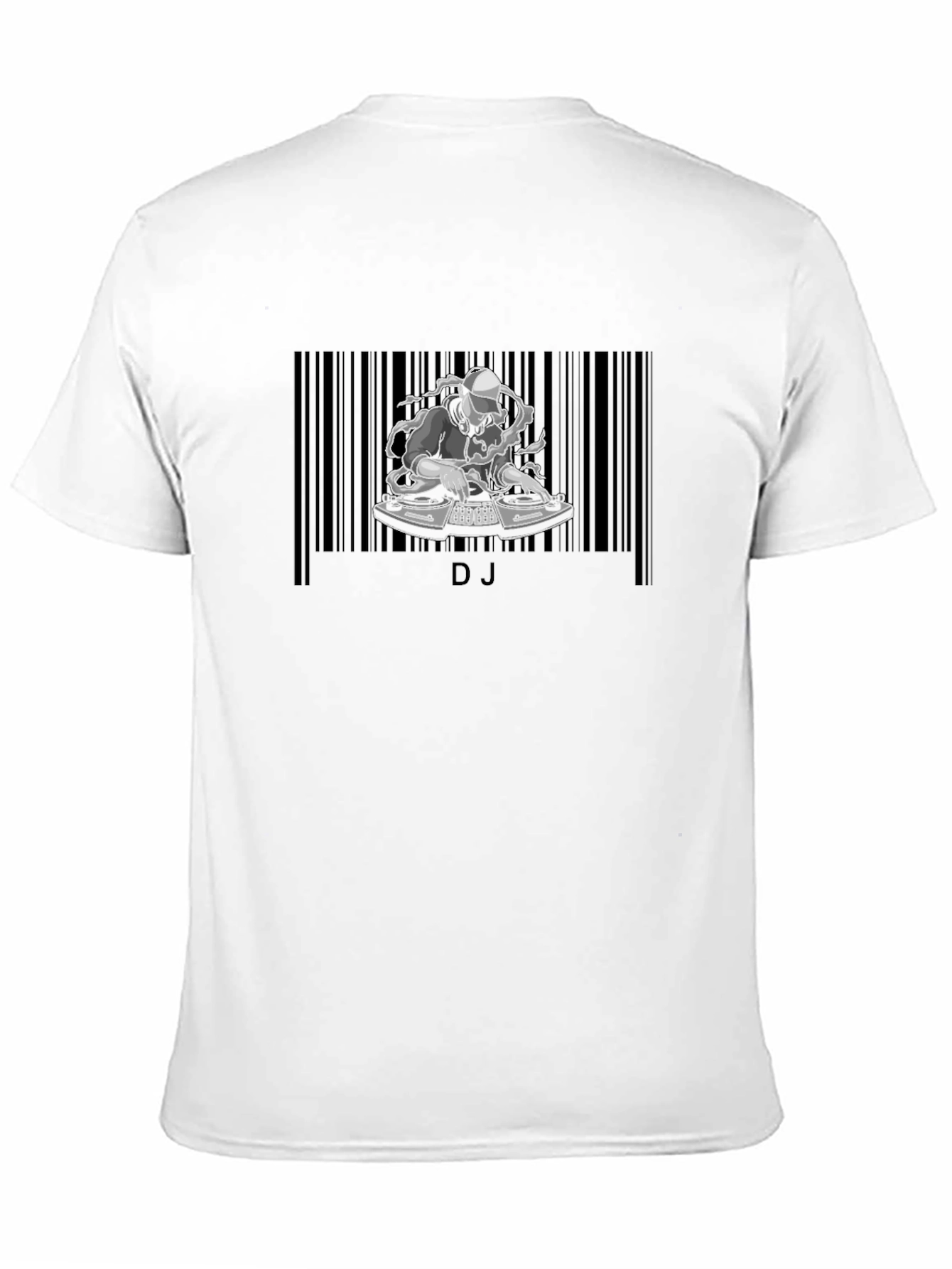 DJ Barcode Graphic Tee - Cool Music Lover T-Shirt
