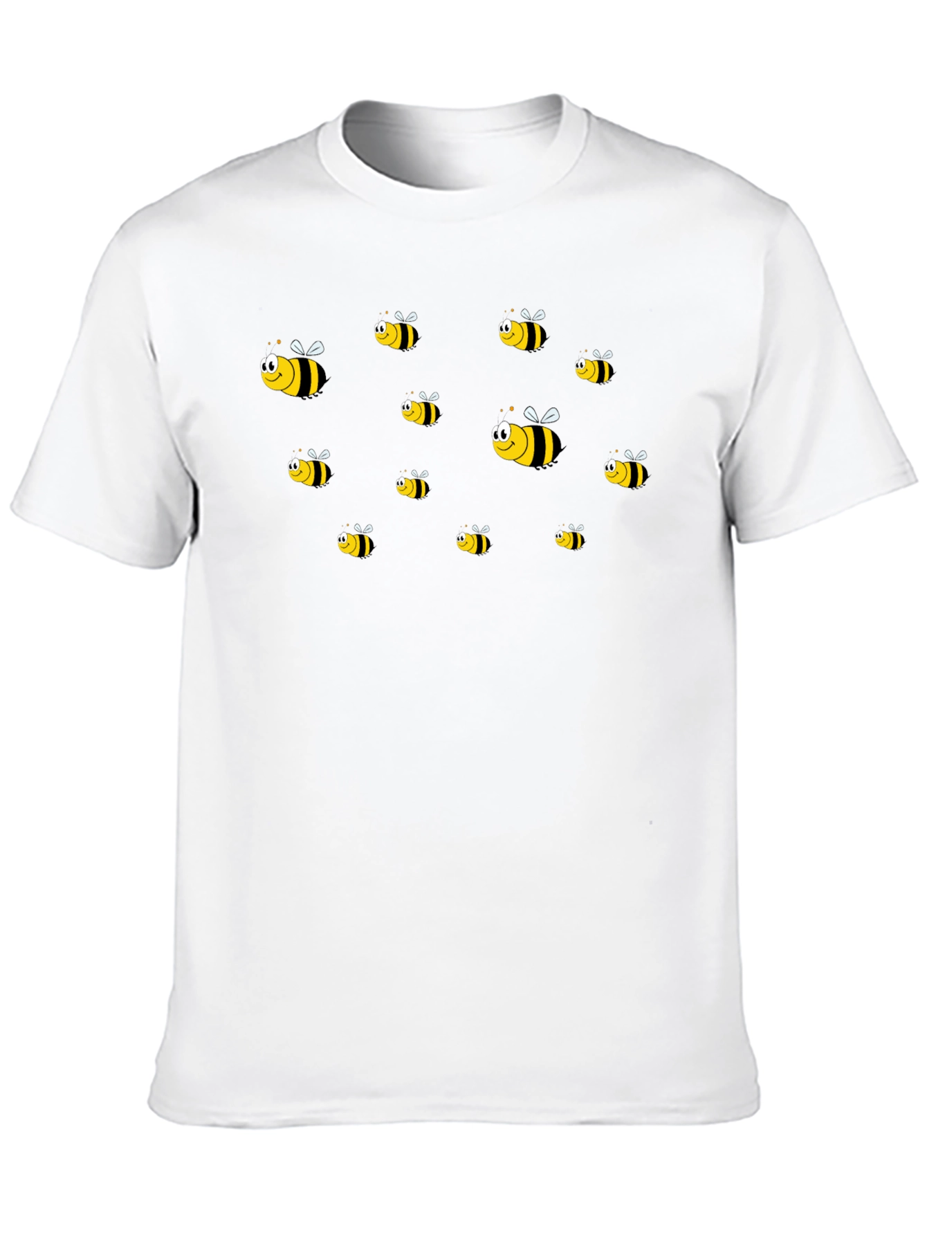 Black T-Shirt with Fun Bee Graphic