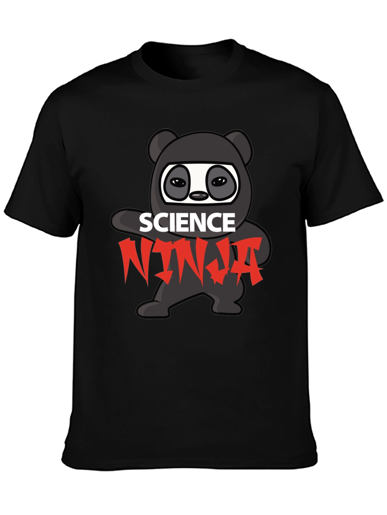 Science Ninja T-Shirt - Black Graphic Tee