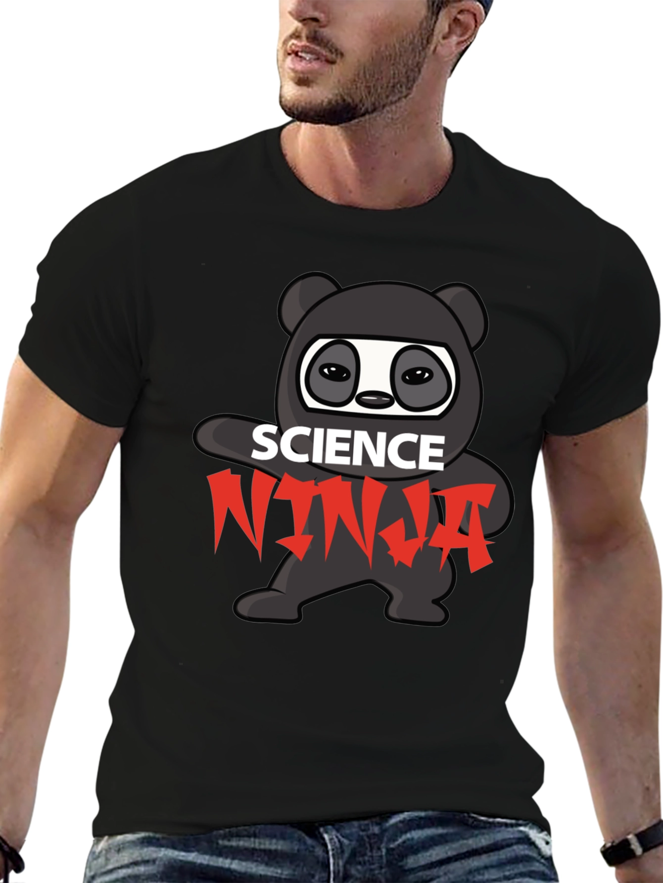 Science Ninja T-Shirt - Black Graphic Tee