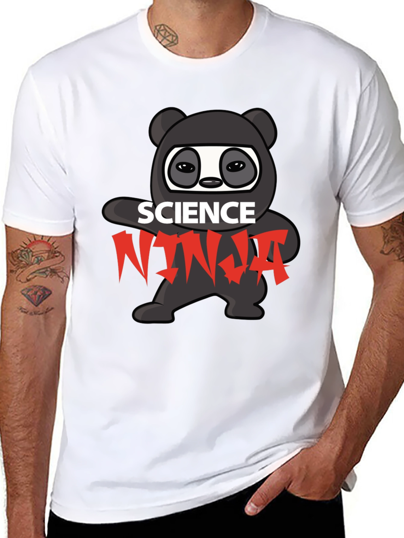 Science Ninja T-Shirt - Black Graphic Tee