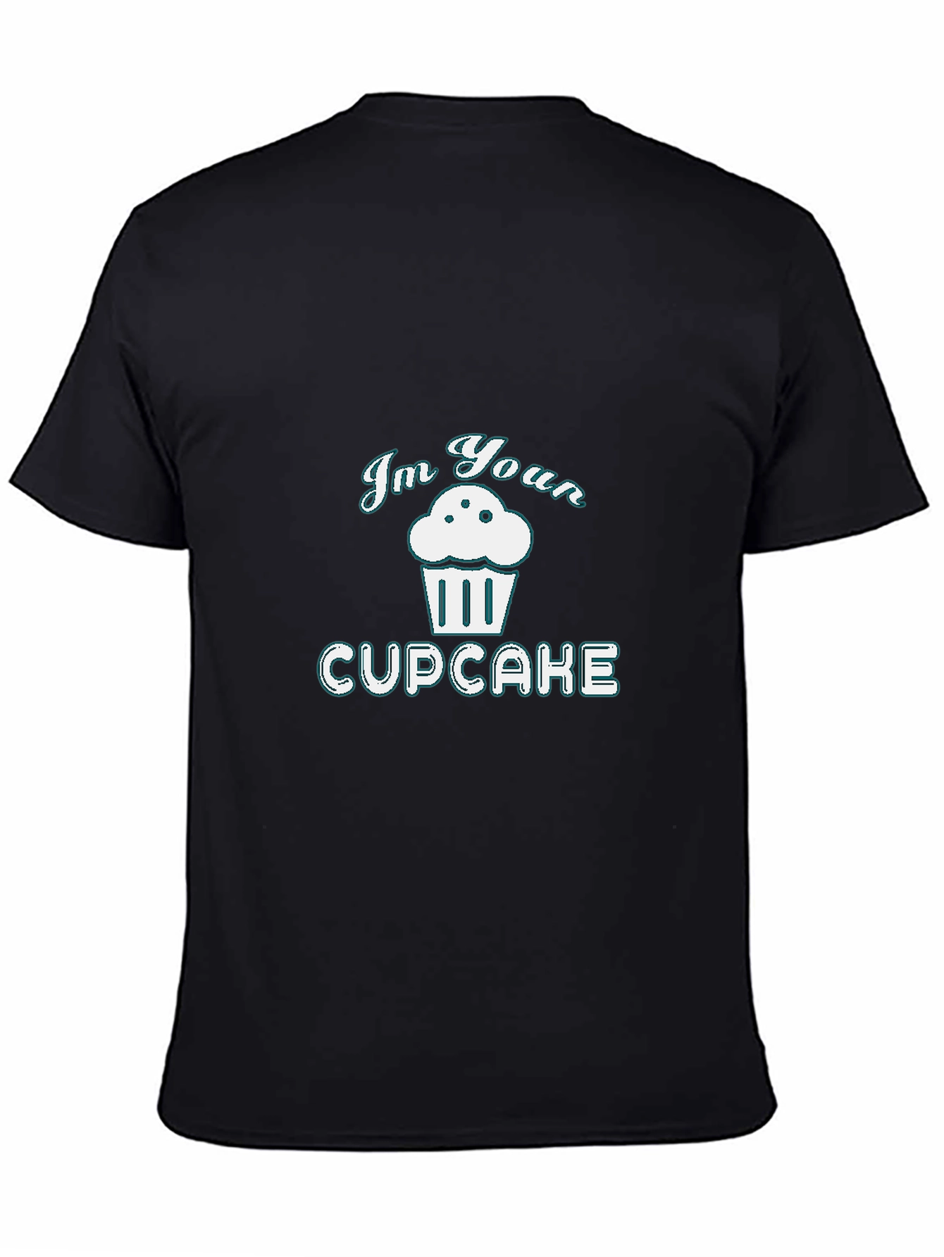 Im Your Cupcake Graphic Tee - Black Cotton T-Shirt