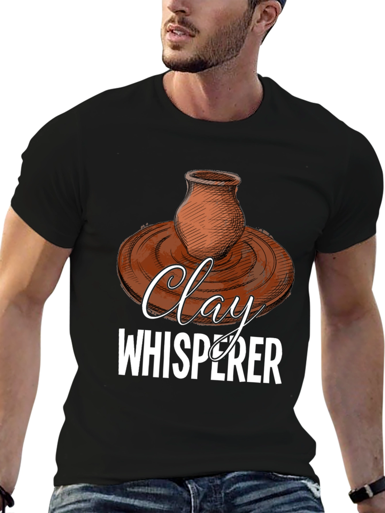 Clay Whisperer Graphic Tee - Pottery Lover T-Shirt