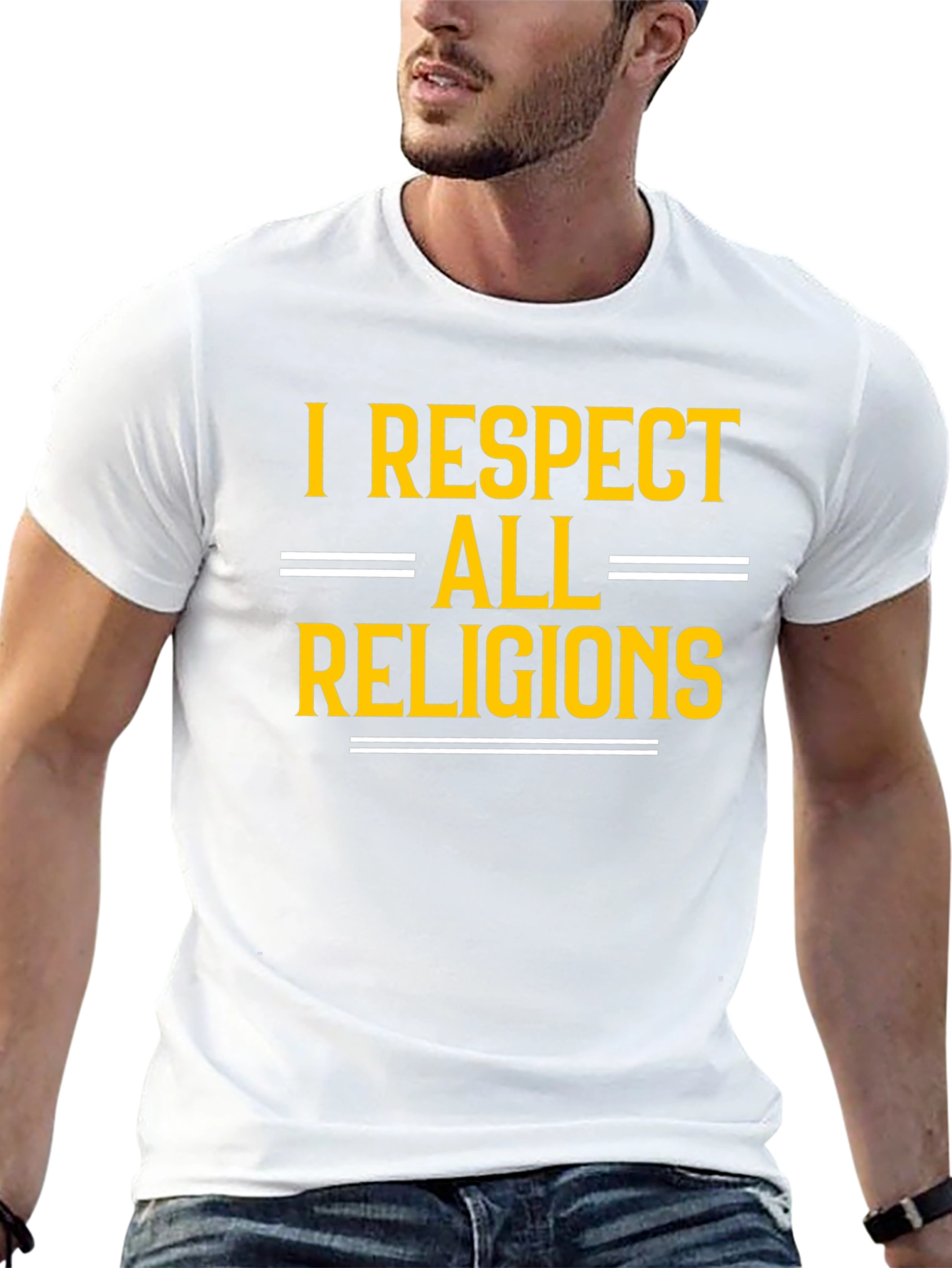 I Respect All Religions Black T-Shirt