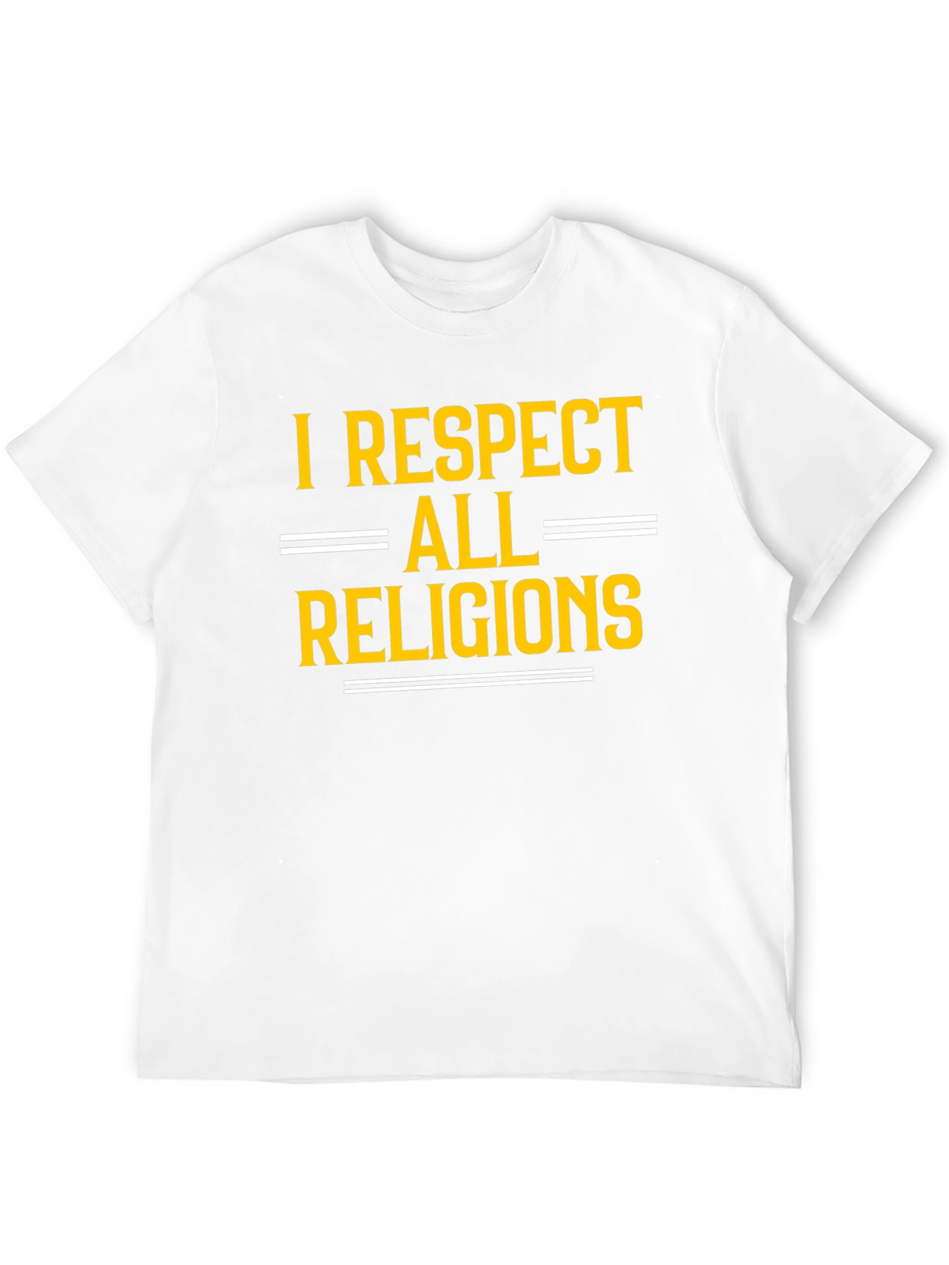 I Respect All Religions Black T-Shirt